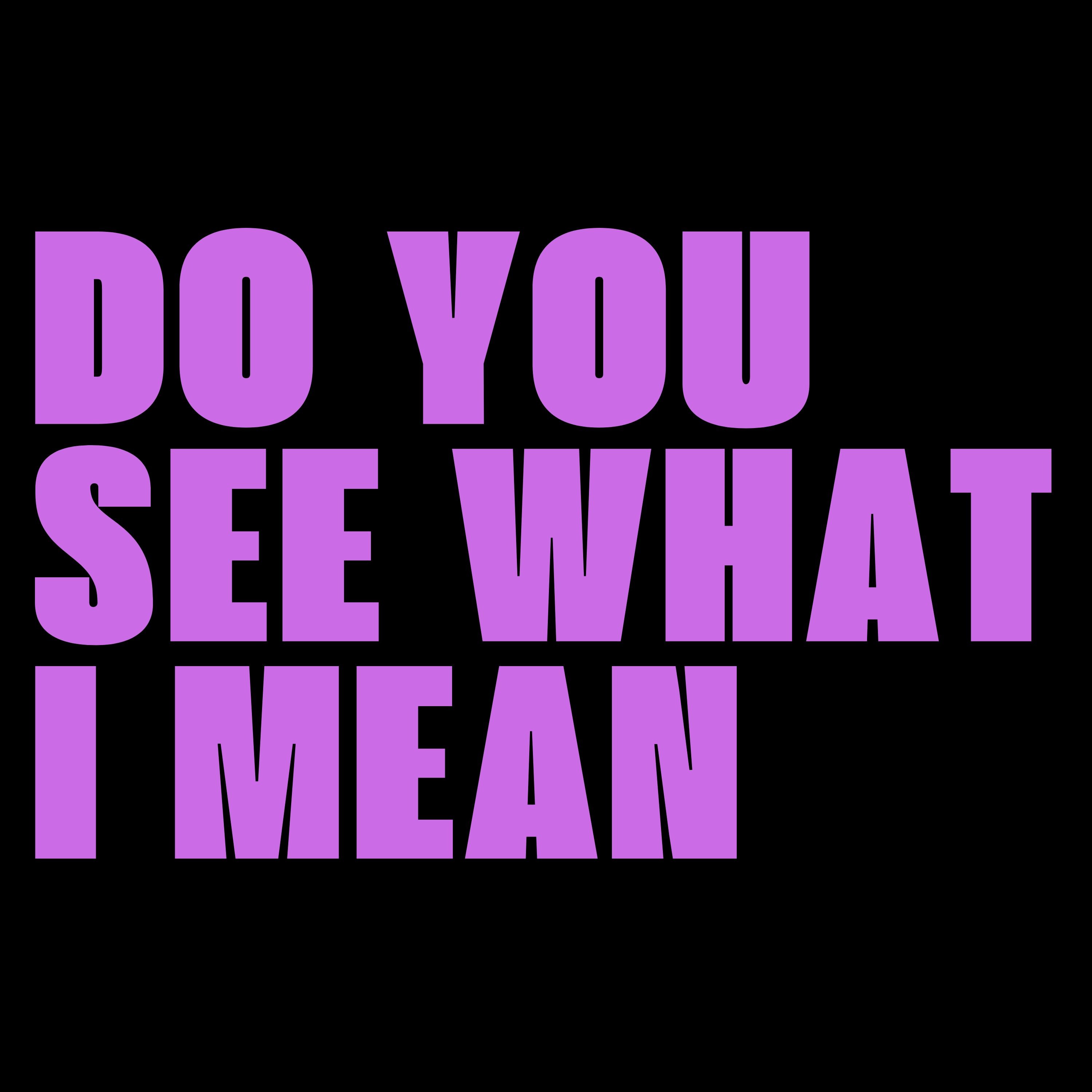 Do You See What I Mean?