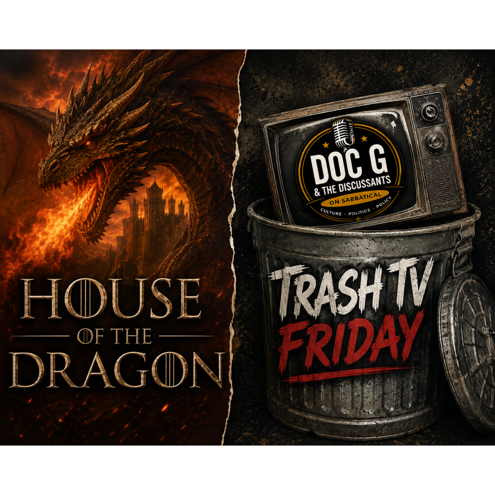 Dragons, Dynasties & Trash TV Friday episode artwork