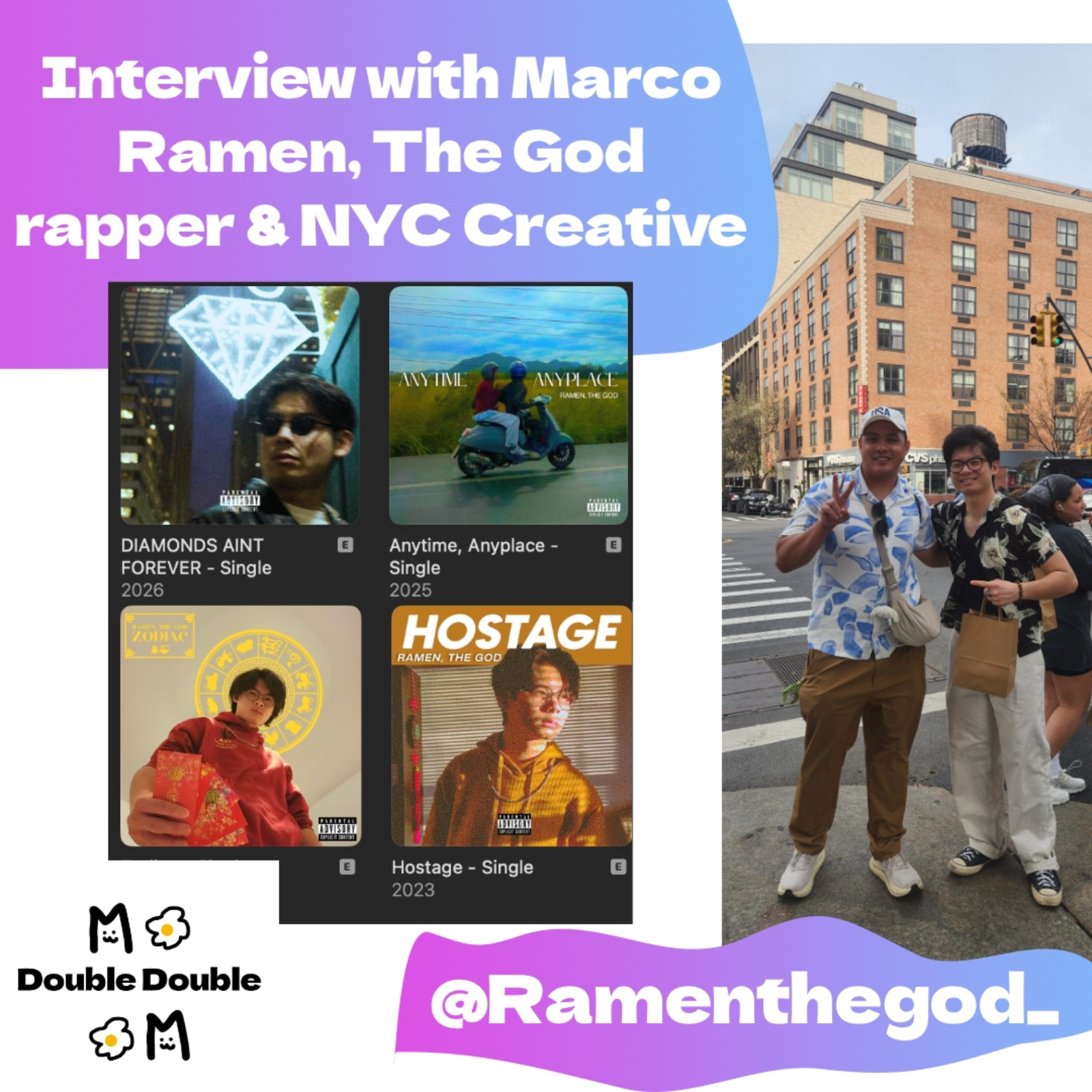 Interview with Marco "Ramen, The God" rapper & NYC Creative episode artwork