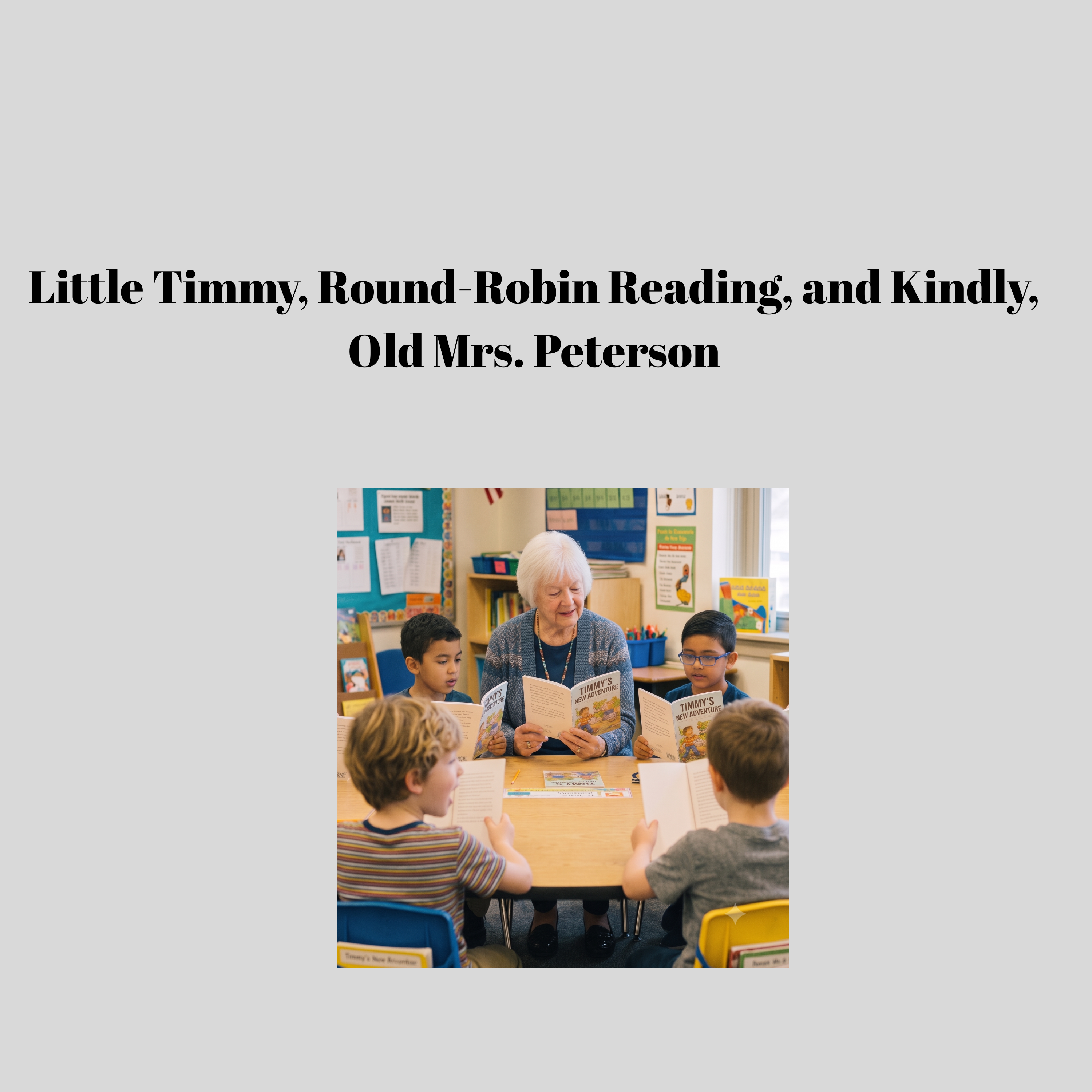 Little Timmy, Round-Robin Reading, and Kindly, Old Mrs. Peterson episode artwork
