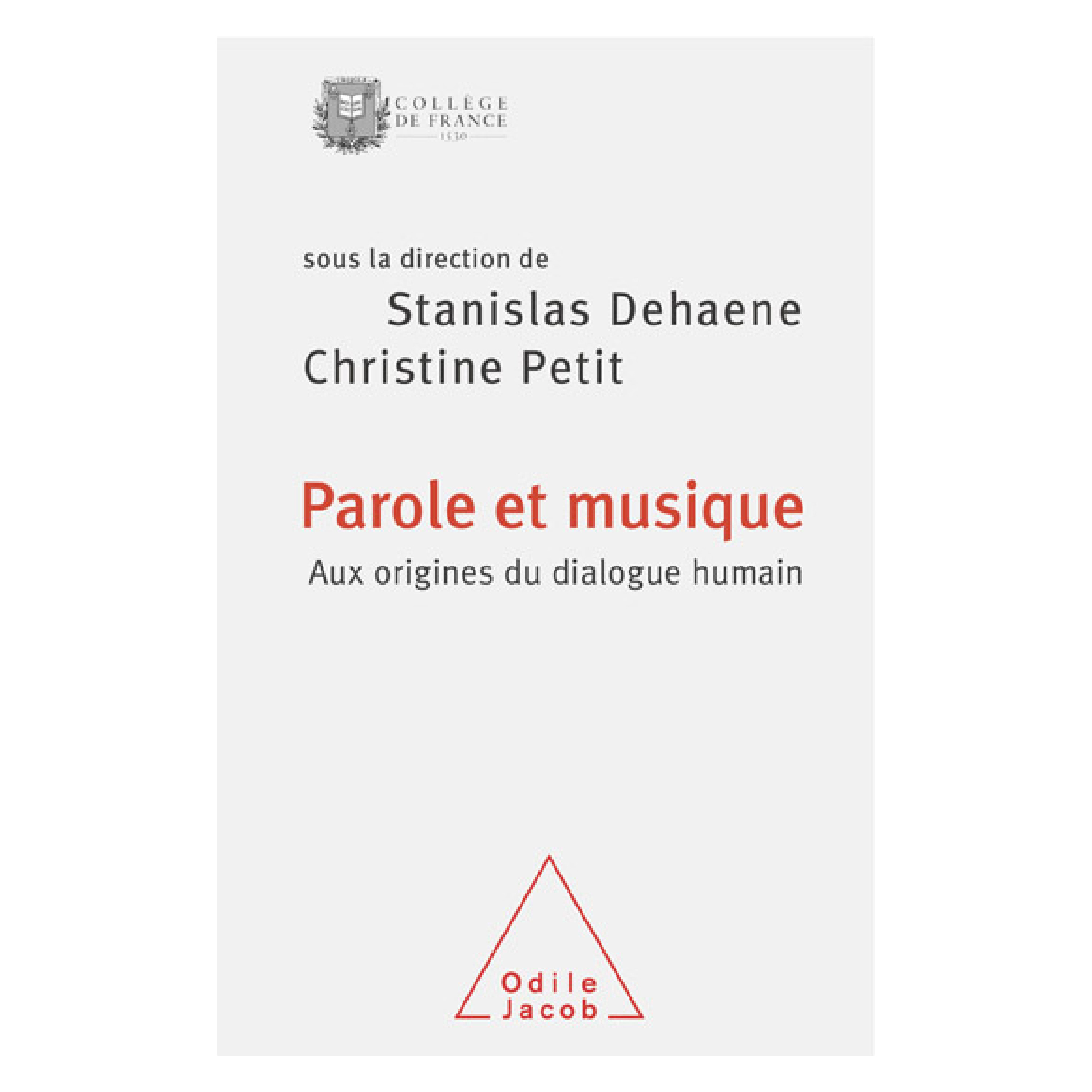 Source cover or first page for Parole et Musique - Stanislas Deheane