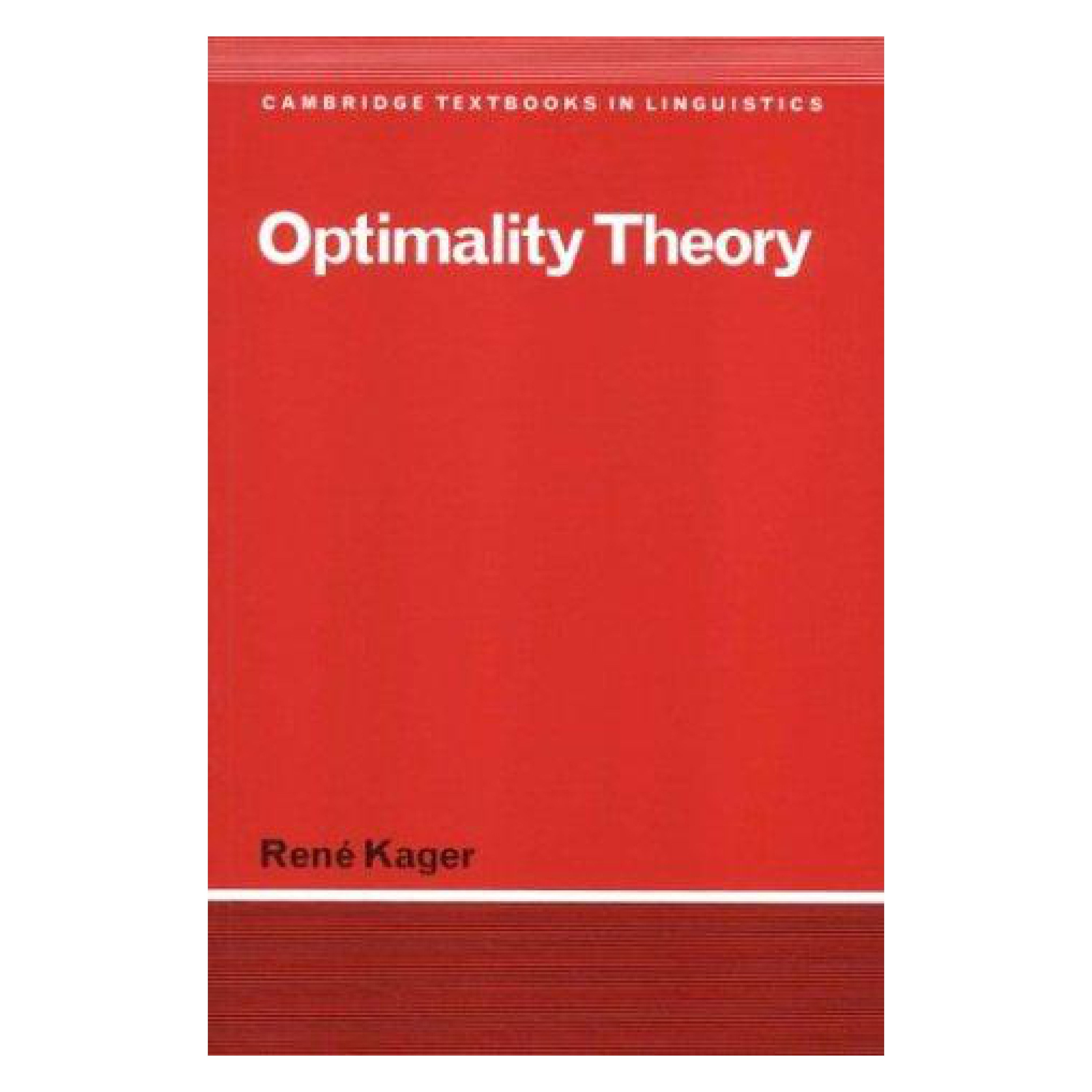 Source cover or first page for Optimality Theory (Kager)