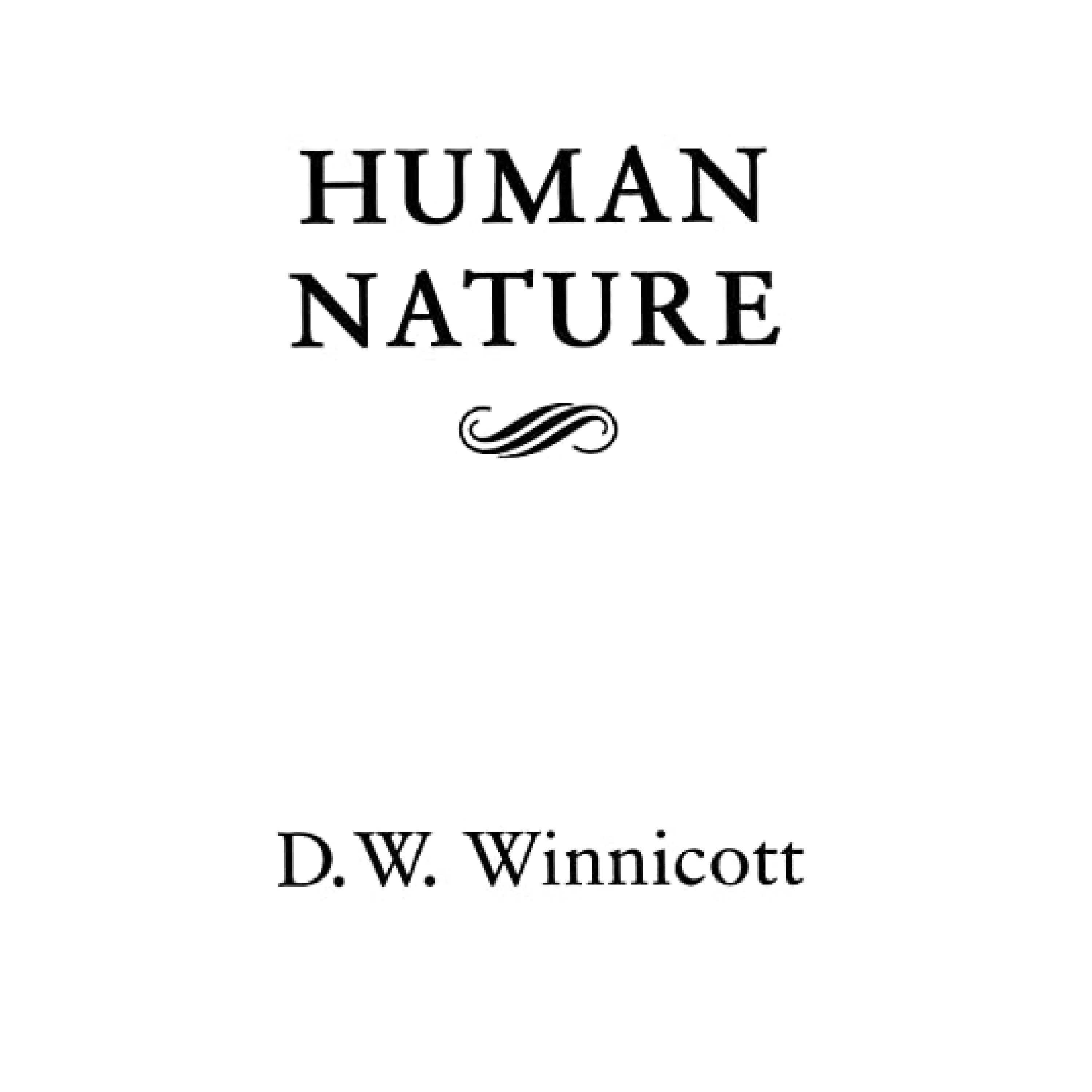 Source cover or first page for Human Nature (Winnicott)