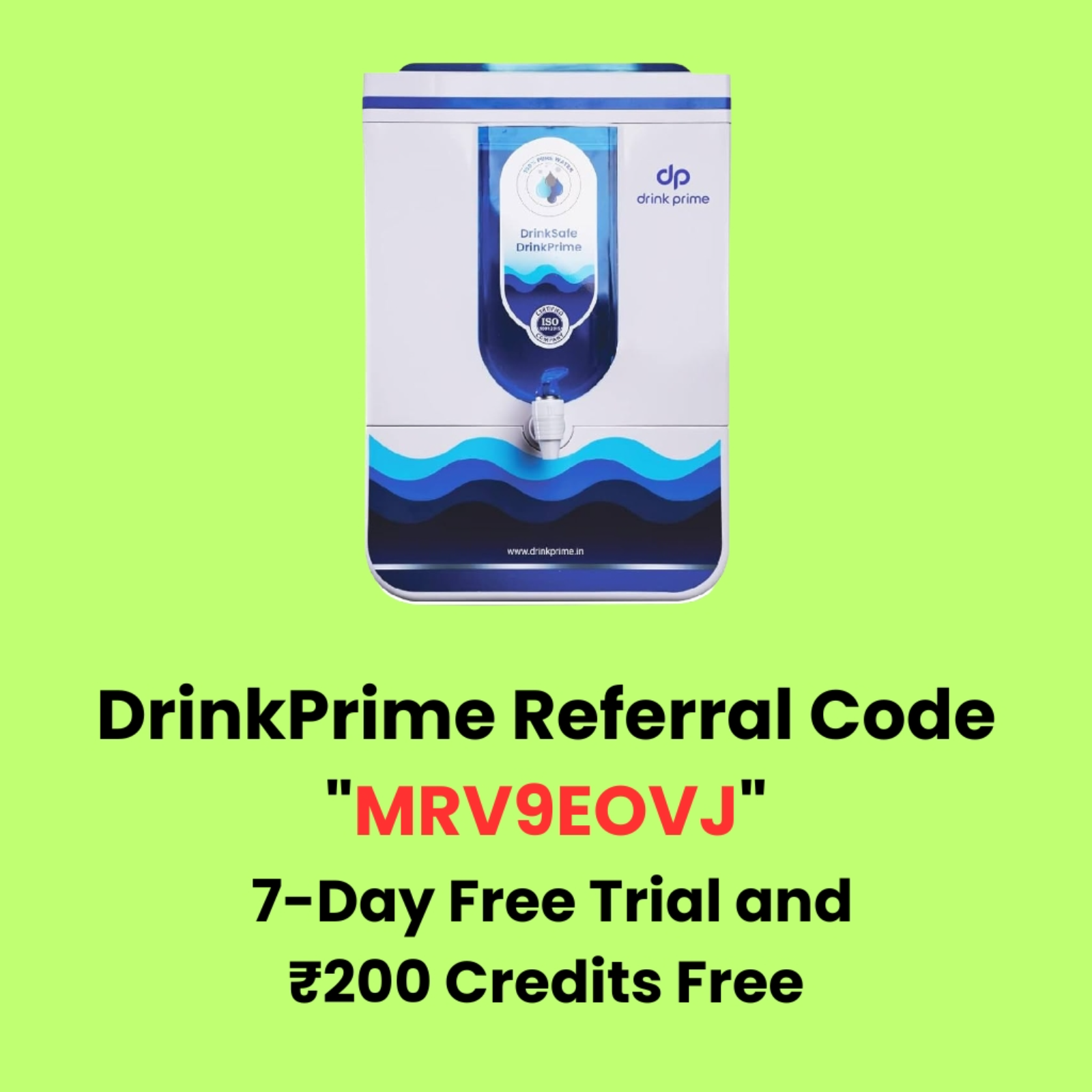 DrinkPrime Referral Code 2026 is MRV9EOVJ | 7-Day Free Trial + ₹200 Free Credits episode artwork