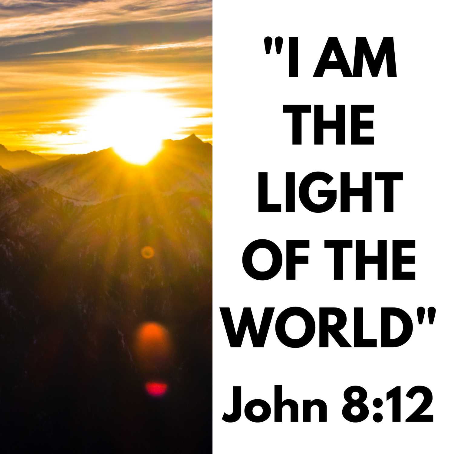"I am the light of the world" - John 8:12 episode artwork