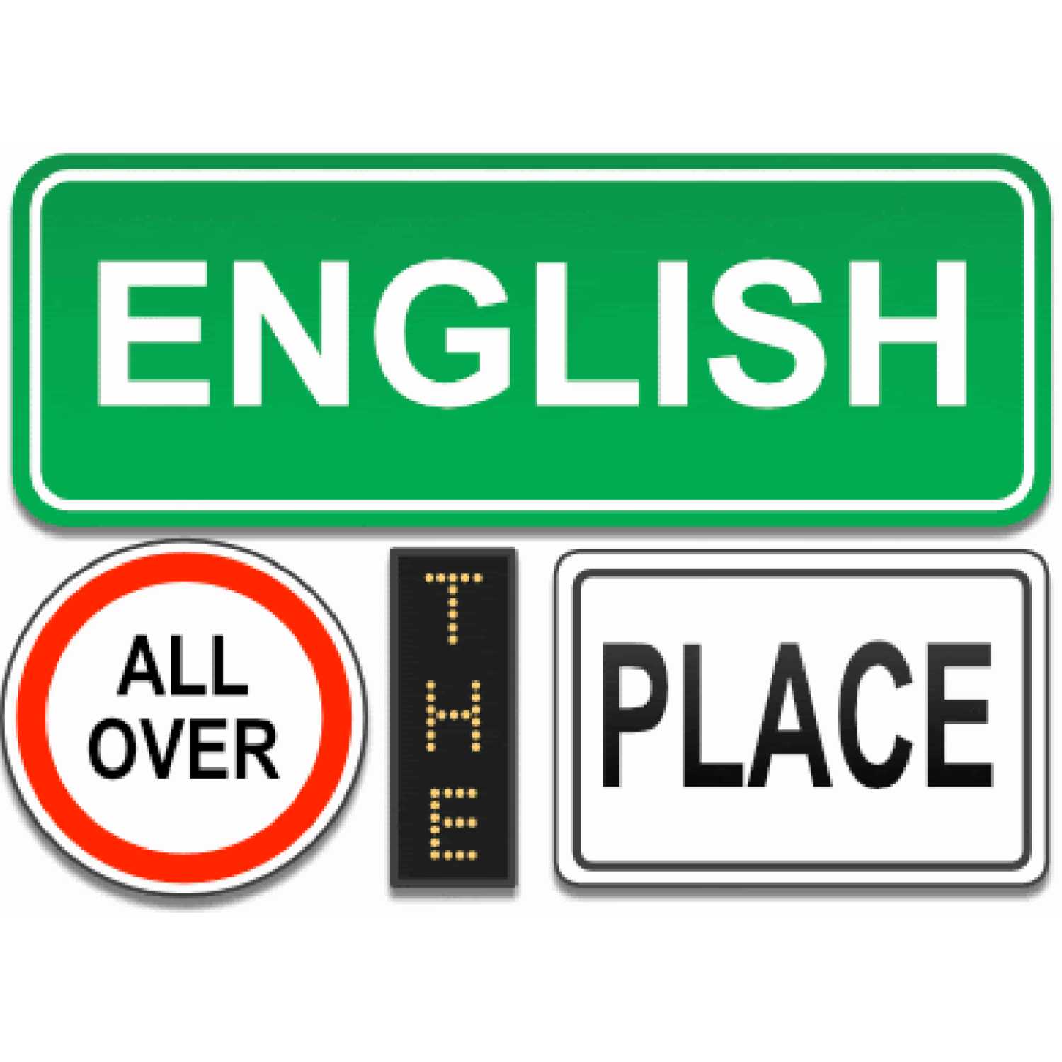 English All Over the Place
