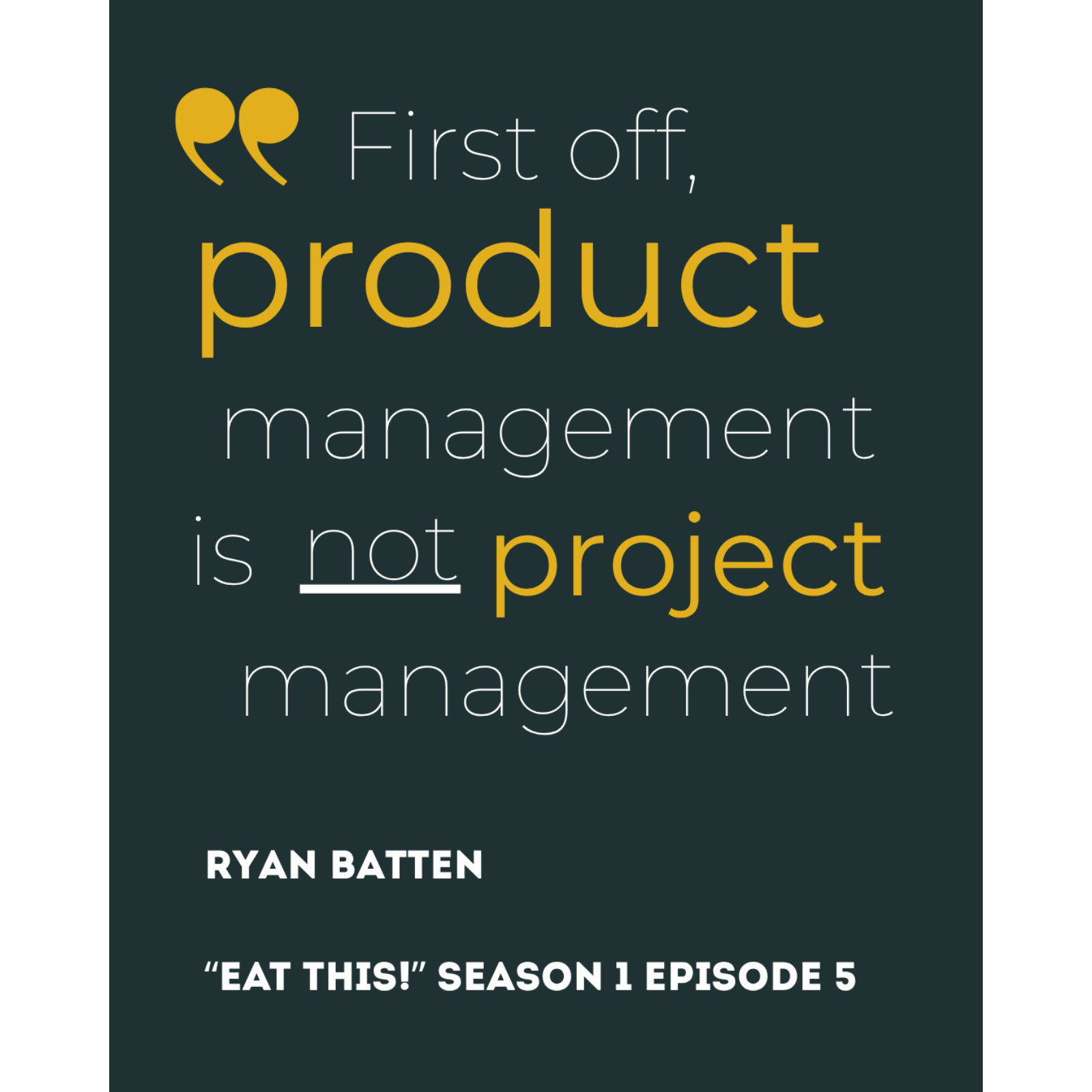 Ryan Batten | Stop Confusing "Product" and "Project" Management  episode artwork