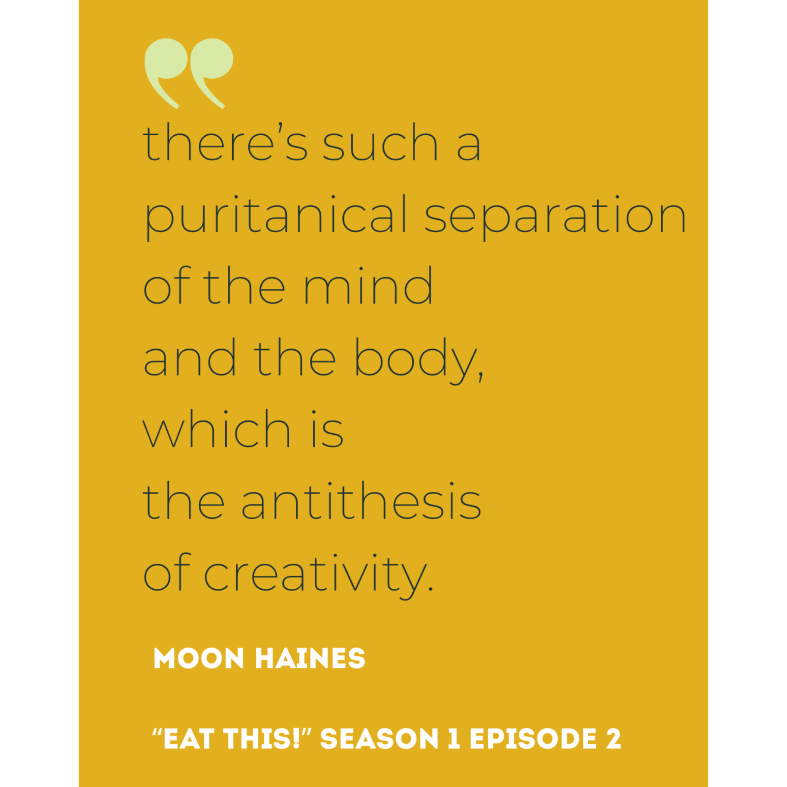 M Haines | Separation of Mind and Body is the Antithesis of Creativity  episode artwork