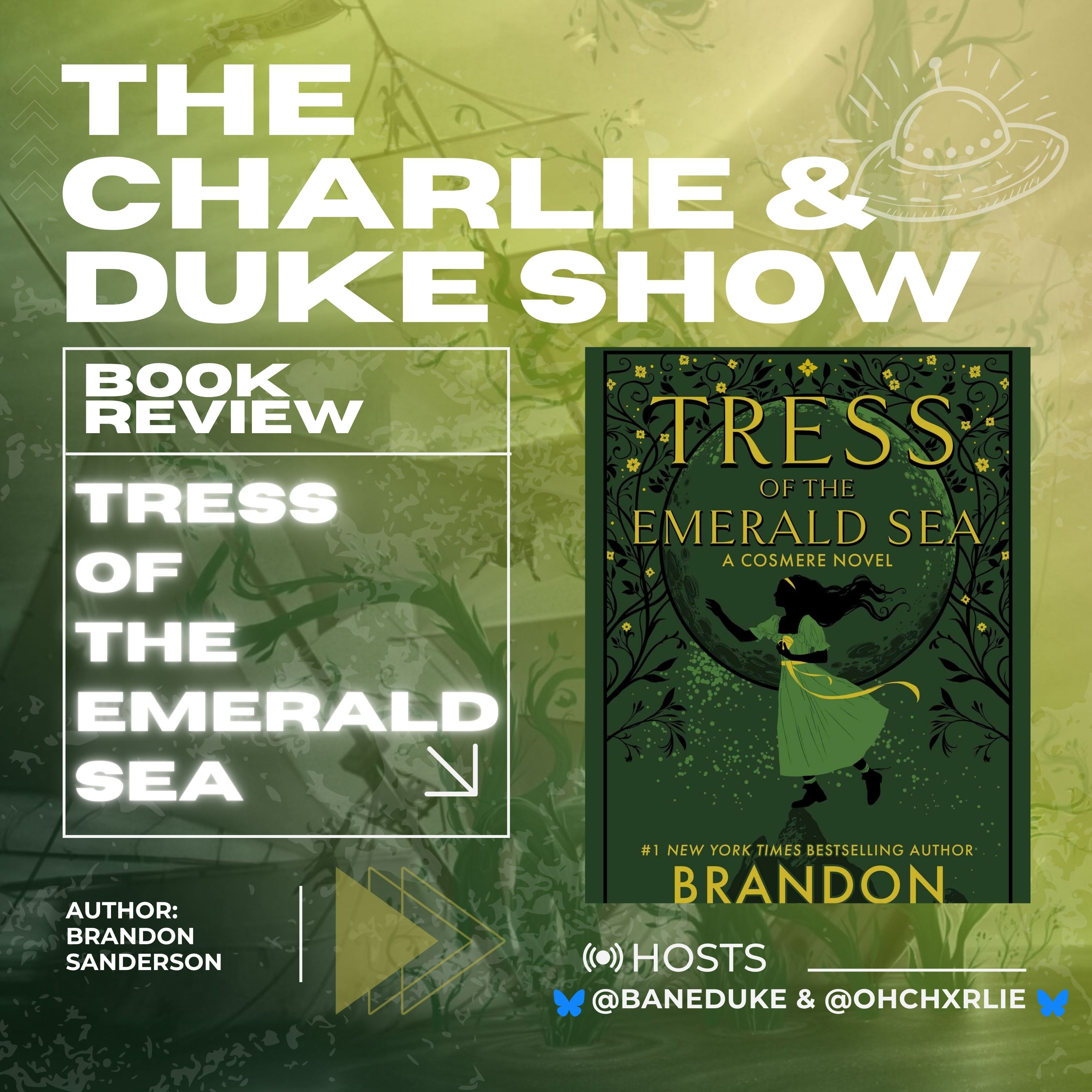 Book Review: Tress of the Emerald Sea by Brandon Sanderson episode artwork