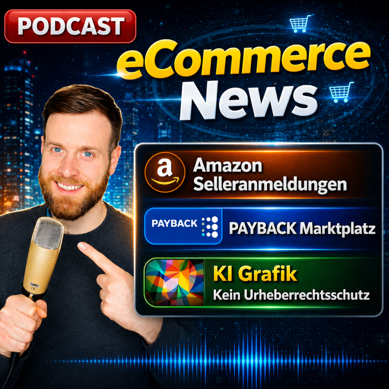 Amazon Rückgang | Payback Marktplatz  & KI Urteil | Tiktok Shop USA & Kartellamt gegen Amazon | eCommerce News episode artwork
