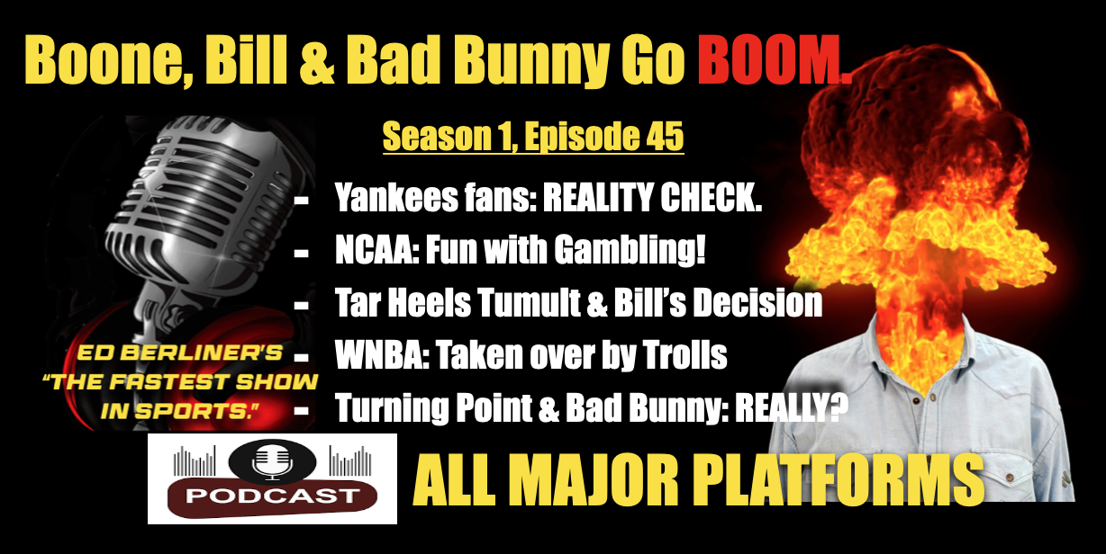 SHOWTIME: Turning Point Twits, Yankees fans face reality, Bad Buny makes heads explode. episode artwork