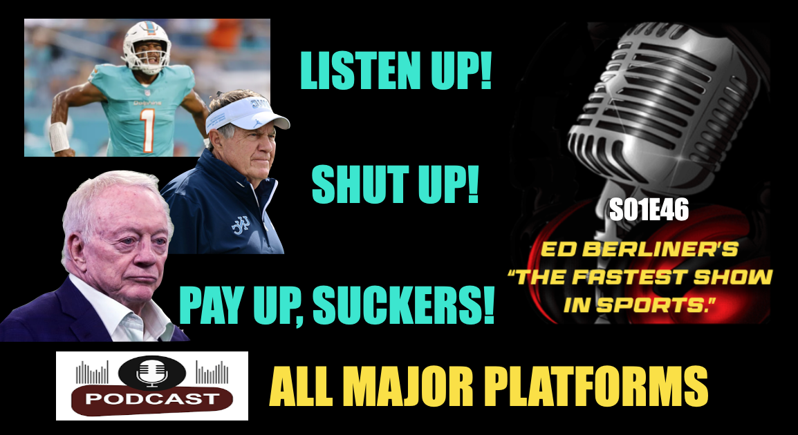 TUA BRINGS THE BALLS, BELICHICK SNAPS THE TRAP, COWBOYS FANS GET THE HOSE AGAIN. episode artwork