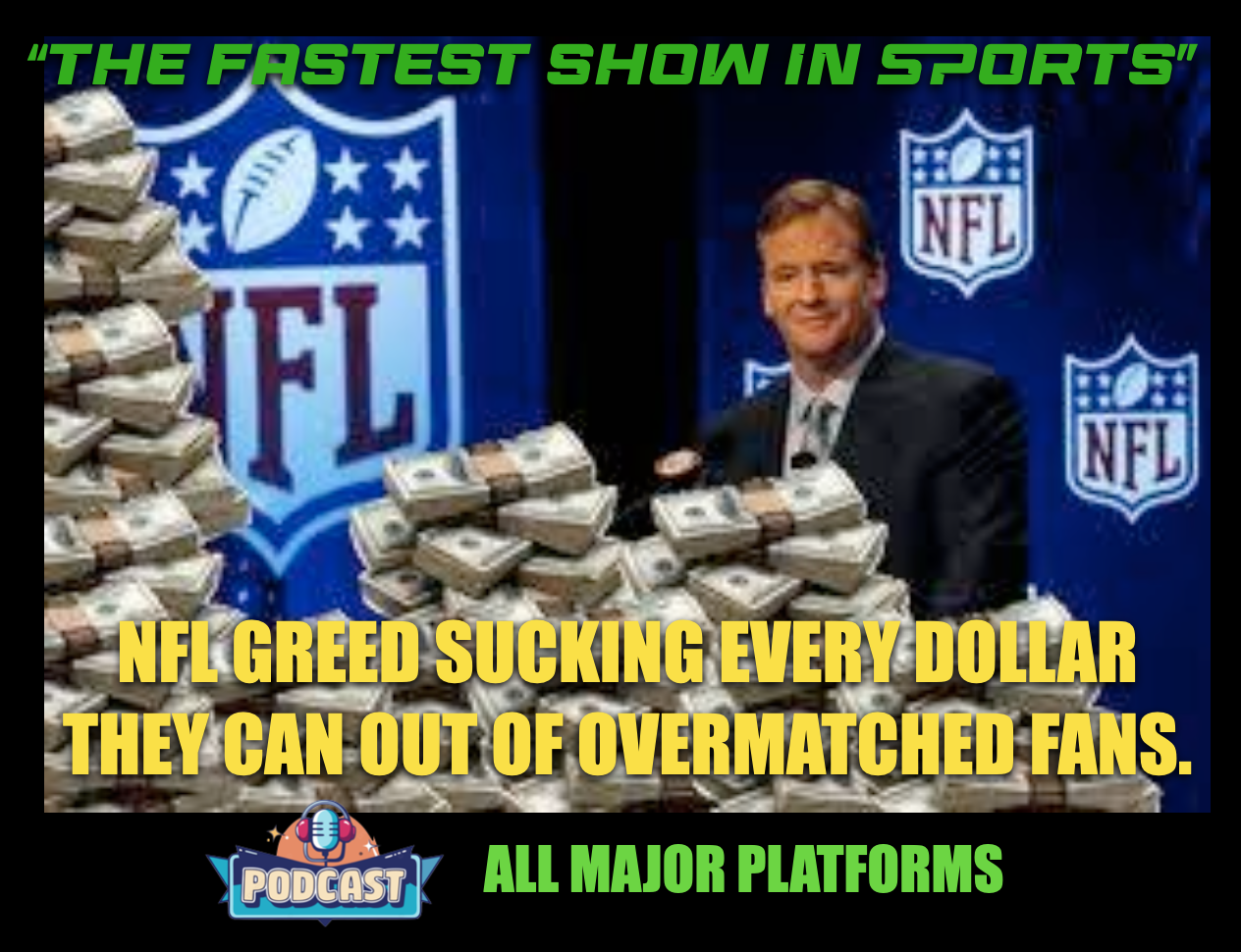 NFL TICKET PRICES PLAY LOYAL FANS FOR SUCKERS: They've got you by the short hairs & won't let go. episode artwork