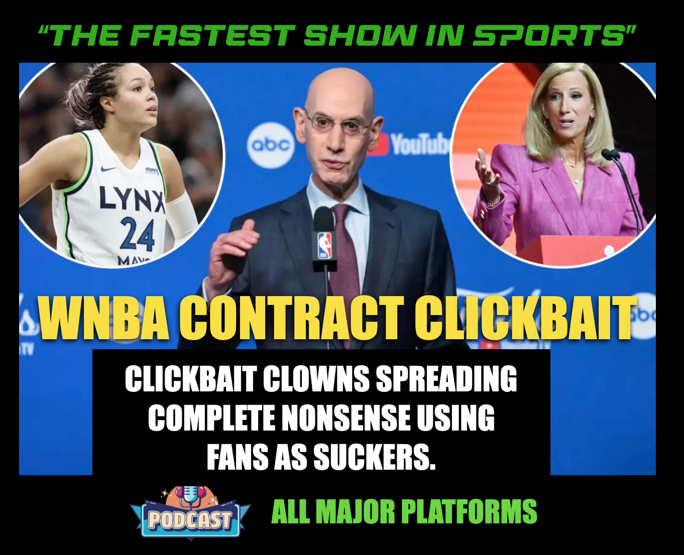 WNBA CLICKBAITERS MAKING SUCKERS OUT OF FANS: Let's expose the ridiculous nonsense shoveled as news. episode artwork