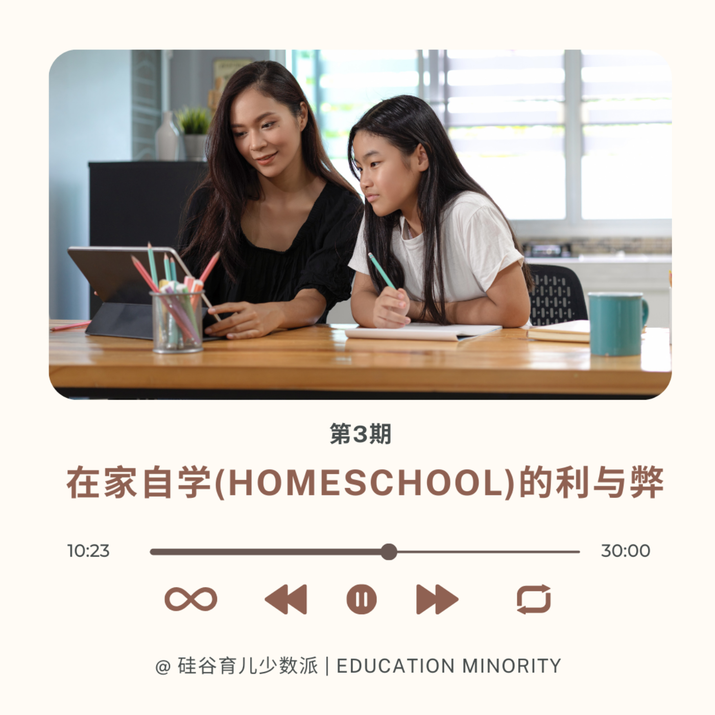 在家自学(Homeschool)的利与弊 - podcast episode cover