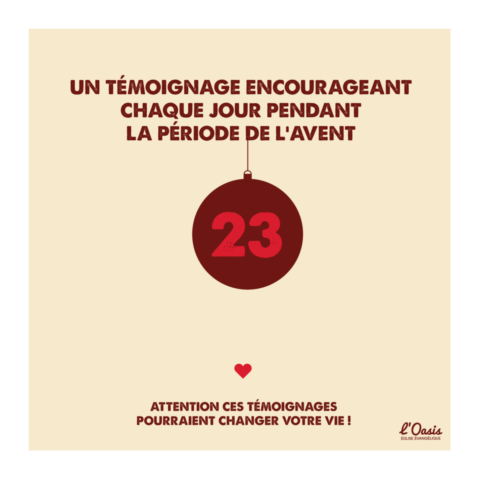 Avent 2025 / 23 décembre 2025 Témoignage Marina