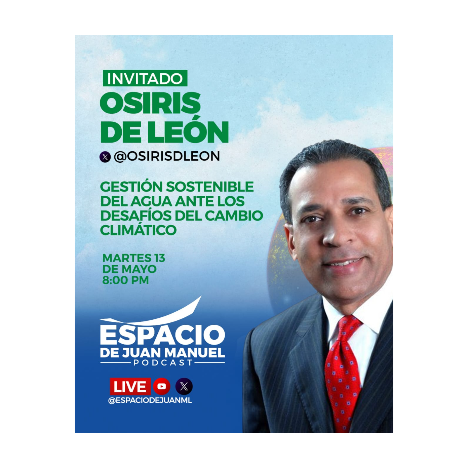 GESTIÓN SOSTENIBLE DEL AGUA ANTE LOS CAMBIOS DEL CAMBIO CLIMATICO CON OSIRIS DE LEON episode artwork