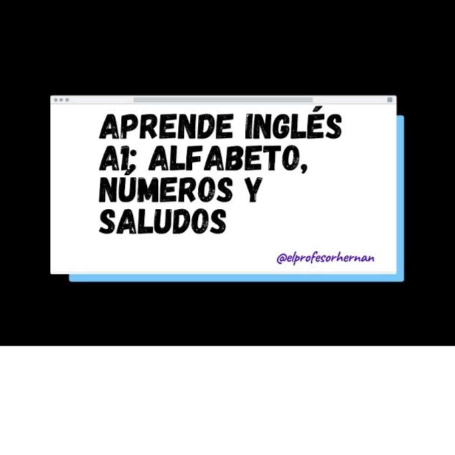 Aprende Inglés A1: Alfabeto, Números y Saludos Clase 2 Aprende Inglés A1: Alfabeto, Números y Saludos Clase 2