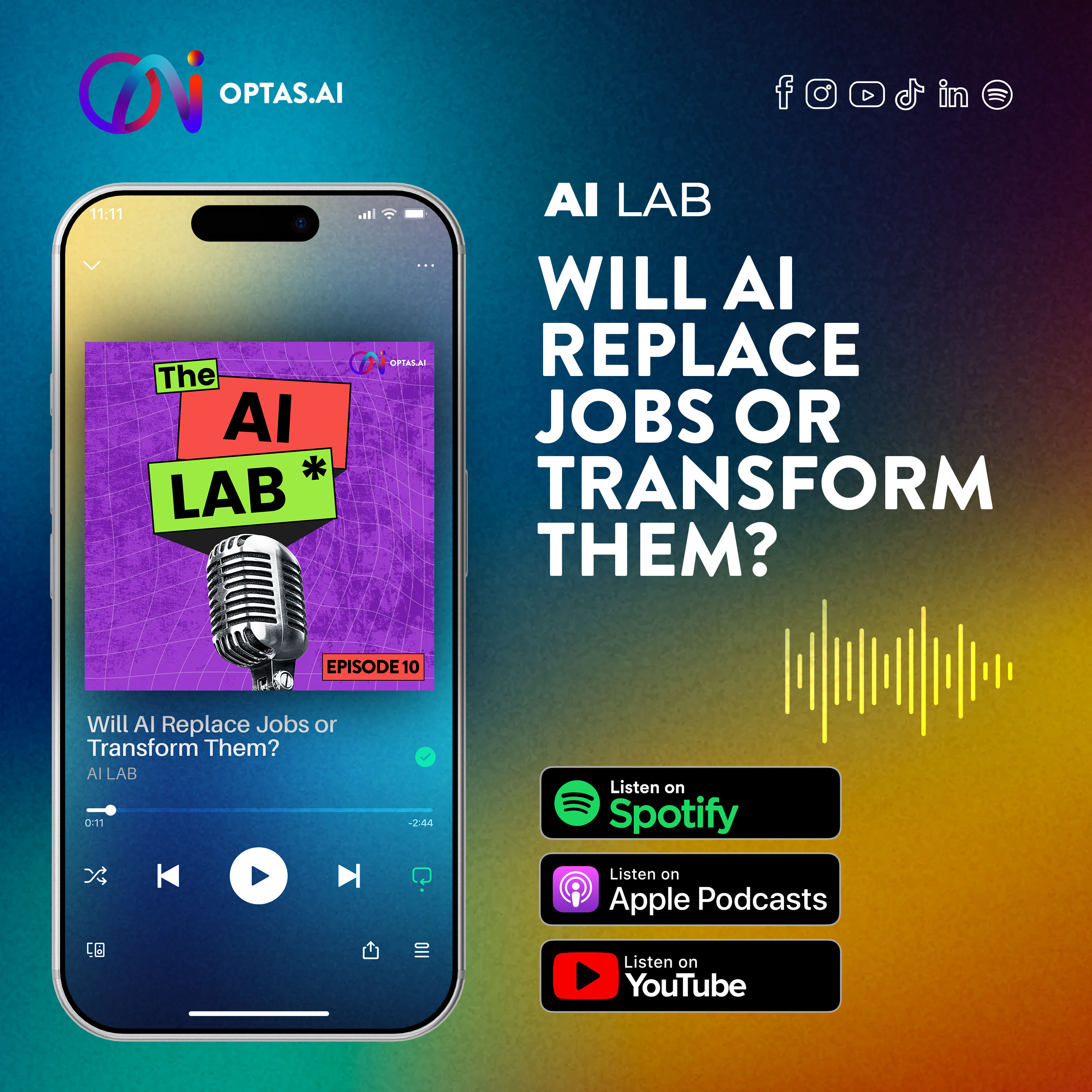 Will AI Replace Jobs or Transform Them? episode artwork