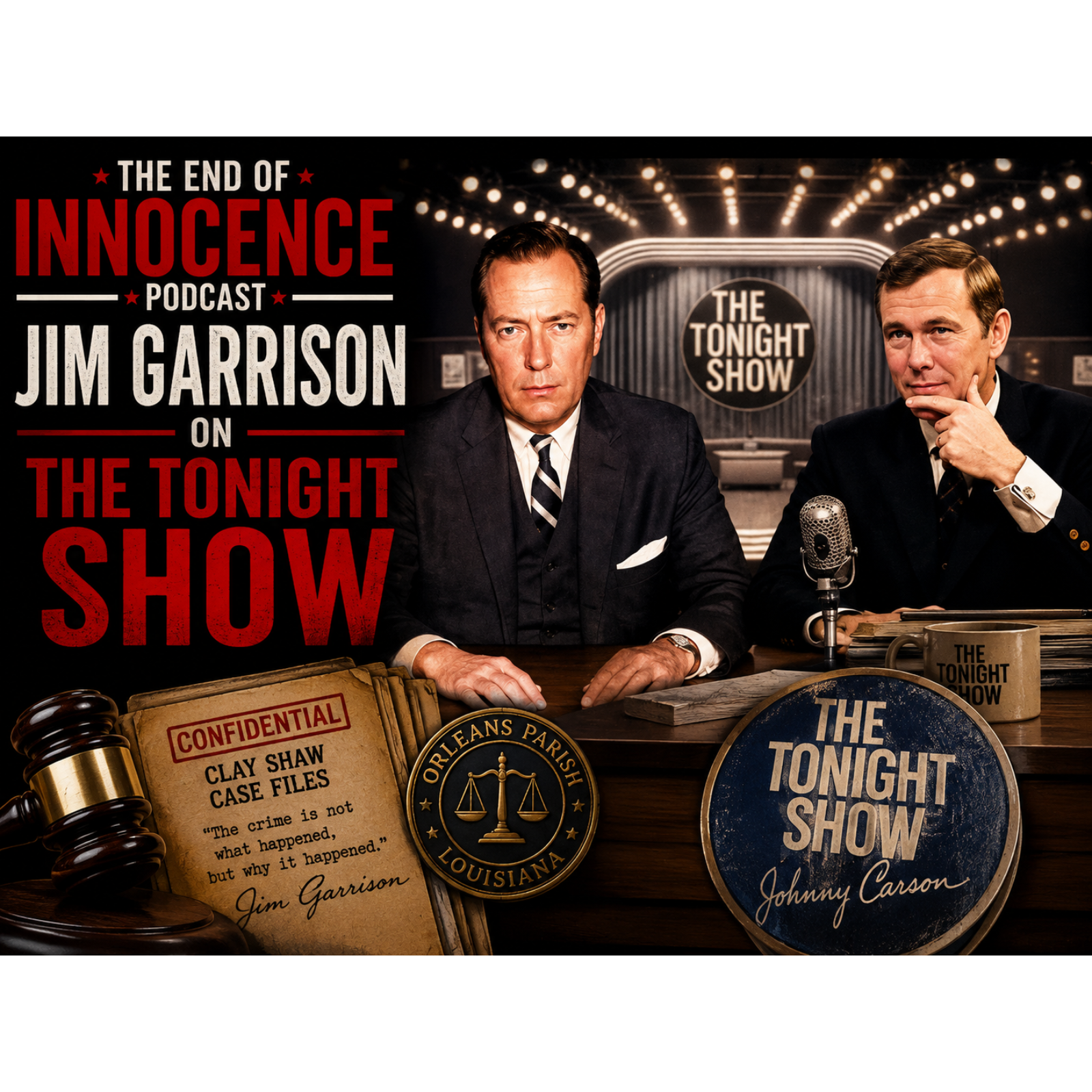 Episode 48 - The End of Innocence - The JFK Assassination - Jim Garrison on the "Tonight Show" episode artwork