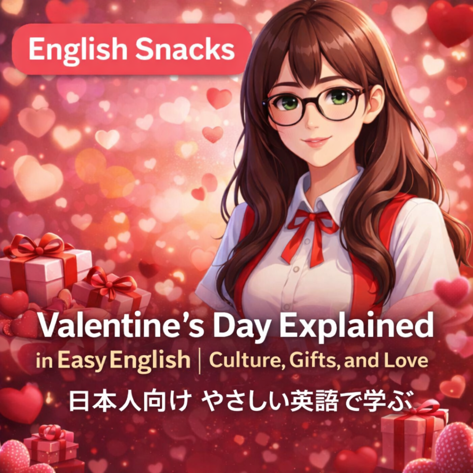 Valentine’s Day Explained in Easy English - Culture, Gifts, and Love💌 日本人向け：やさしい英語で学ぶバレンタインデー（文化・プレゼント・愛）