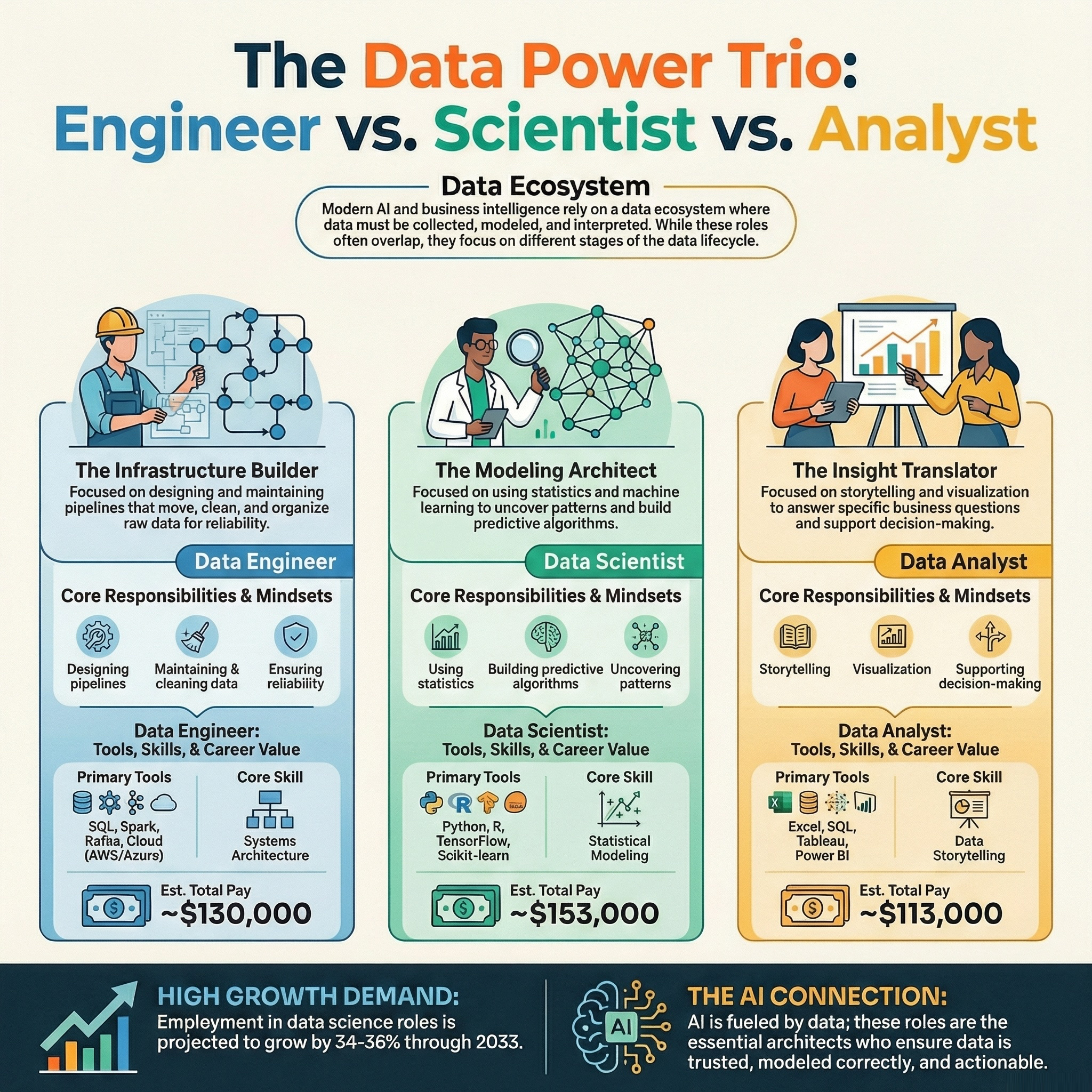 Data Engineer, Data Scientist, Data Analyst - What Do They Do? episode artwork
