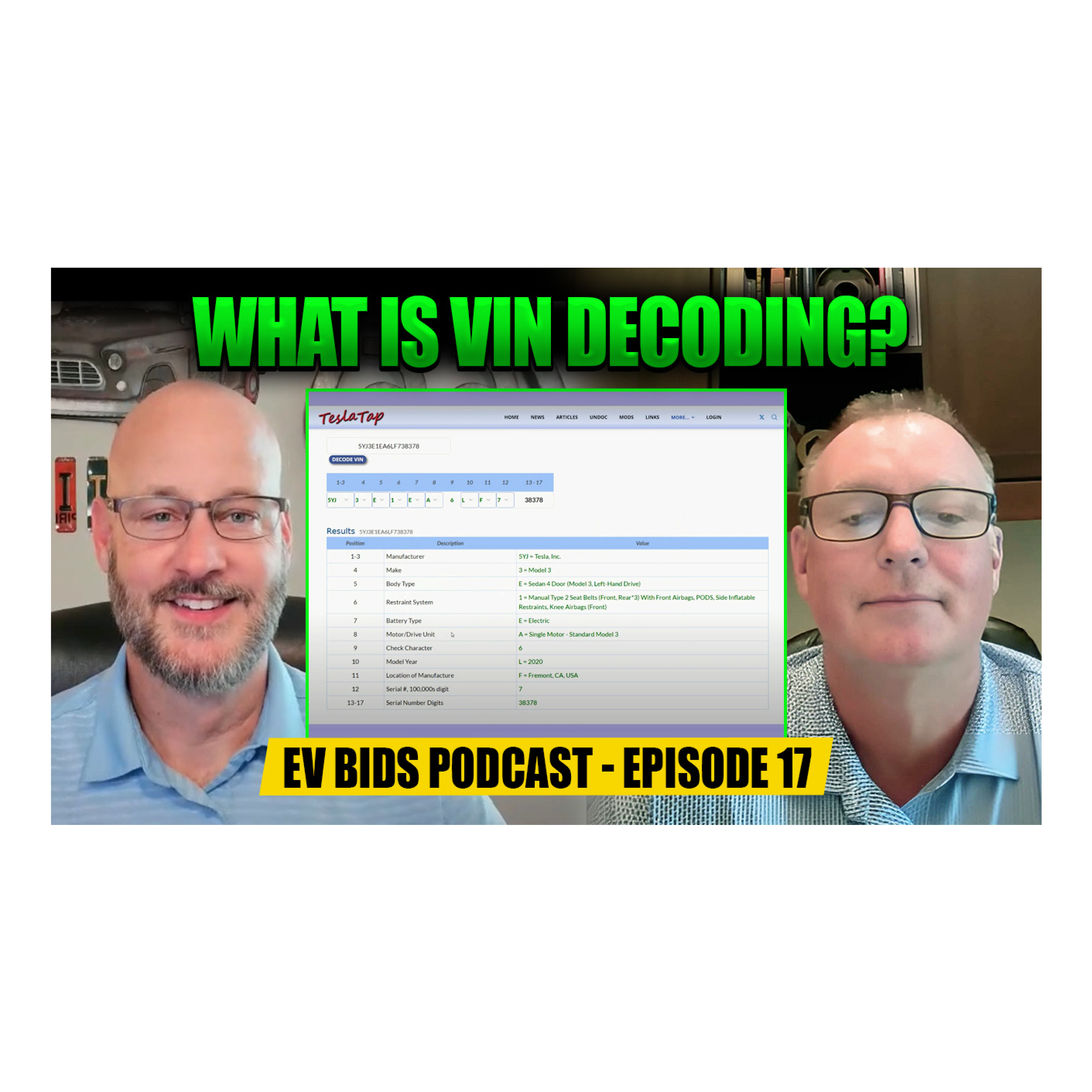 What is VIN Decoding? - EV Bids Podcast - Episode 17