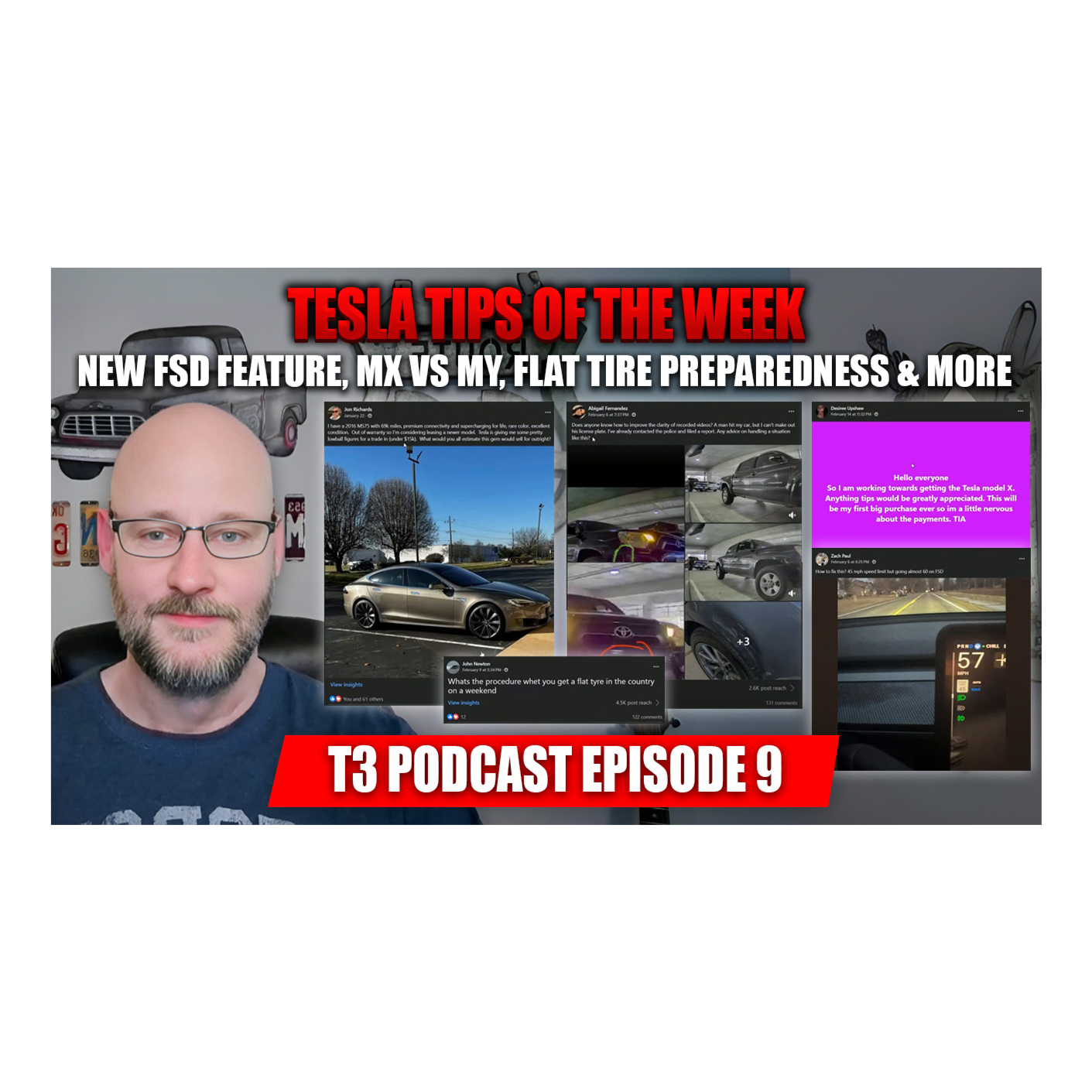 Tesla Tips of the Week - New FSD Feature, MX vs MY, Flat Tire Preparedness & More - T3 Podcast Episode 9