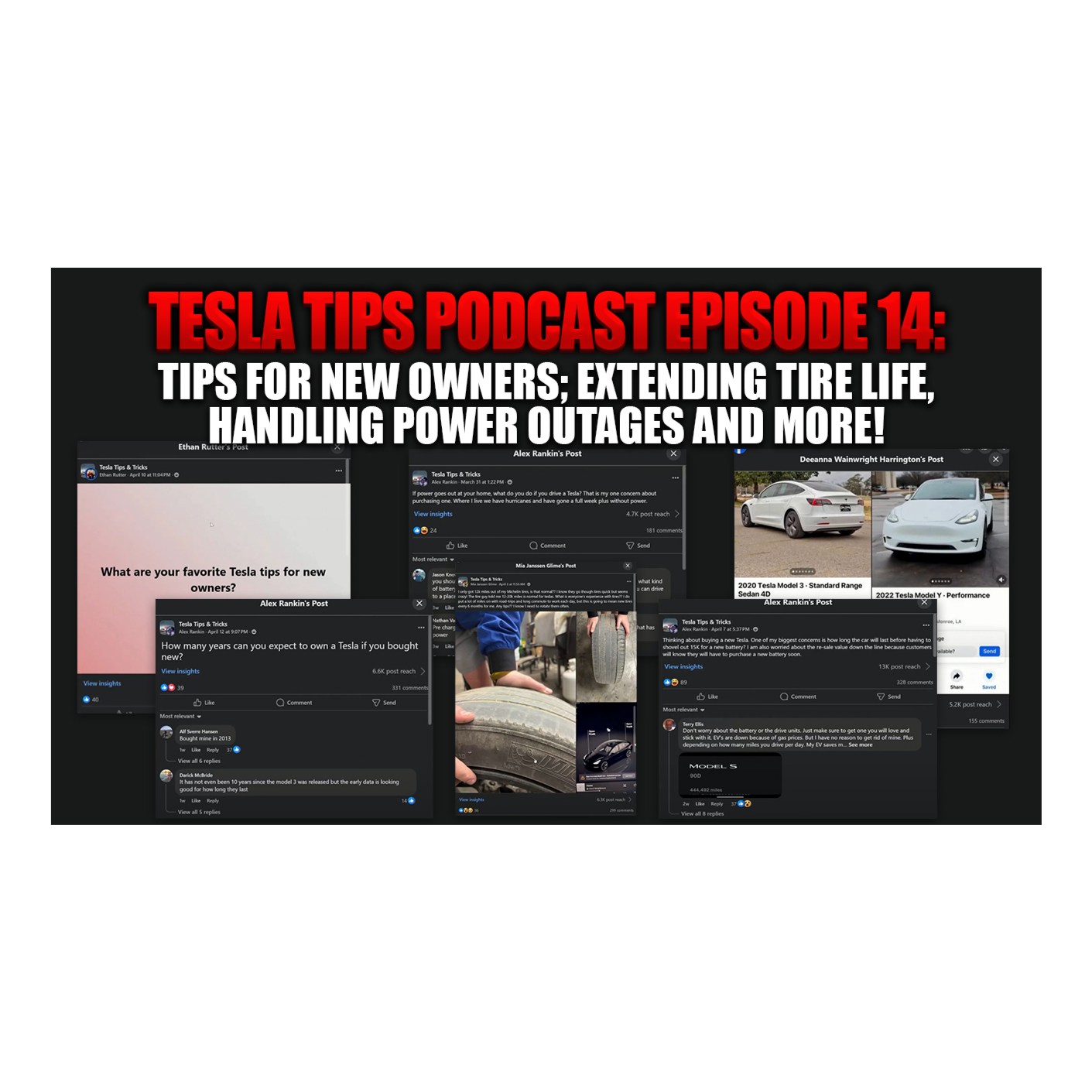 Tesla Tips Podcast Episode 14: Tips for New Owners; Extending Tire Life, Handling Power Outages And More!