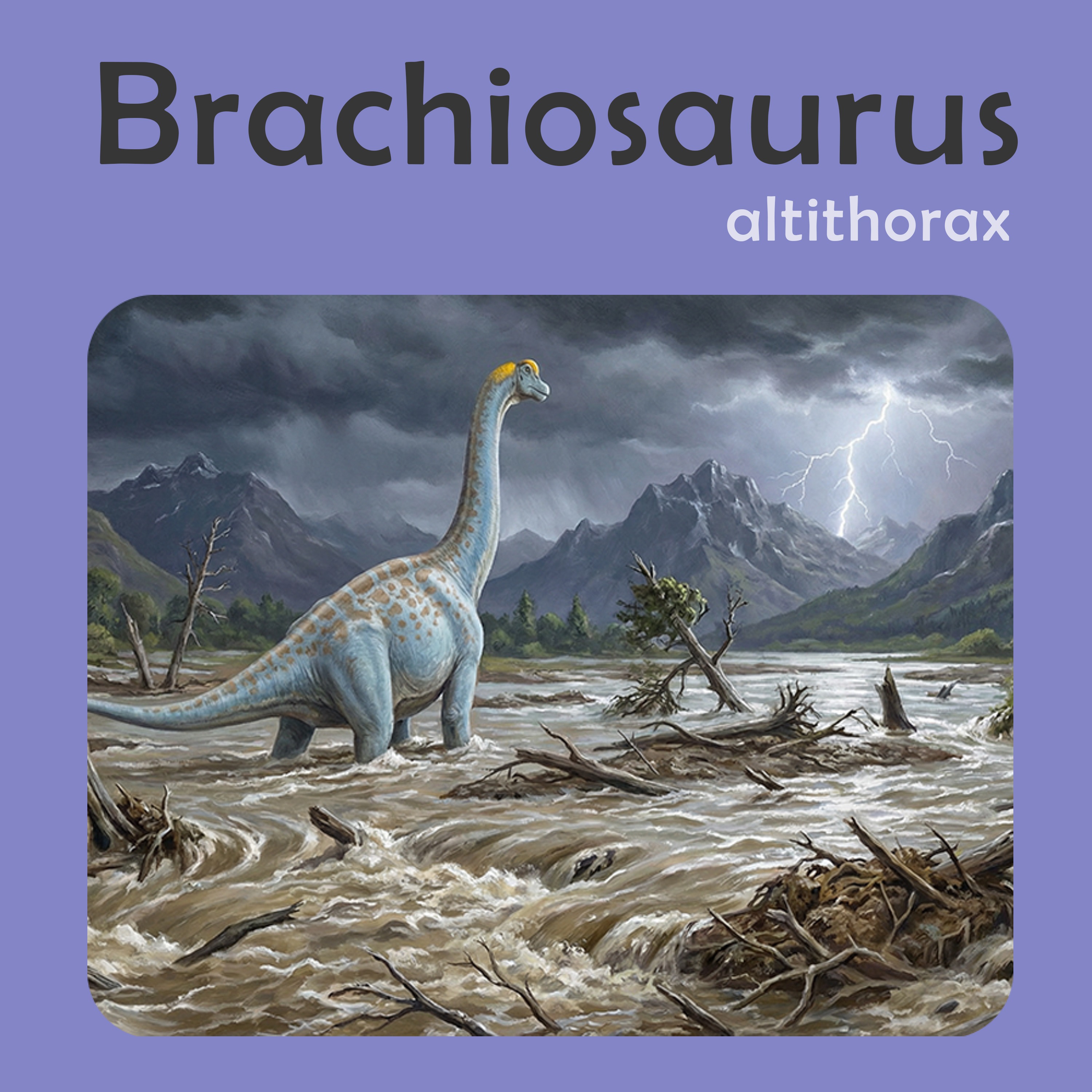Thunderwood the Brachiosaurus braves the Ferocious Flash Flood episode artwork
