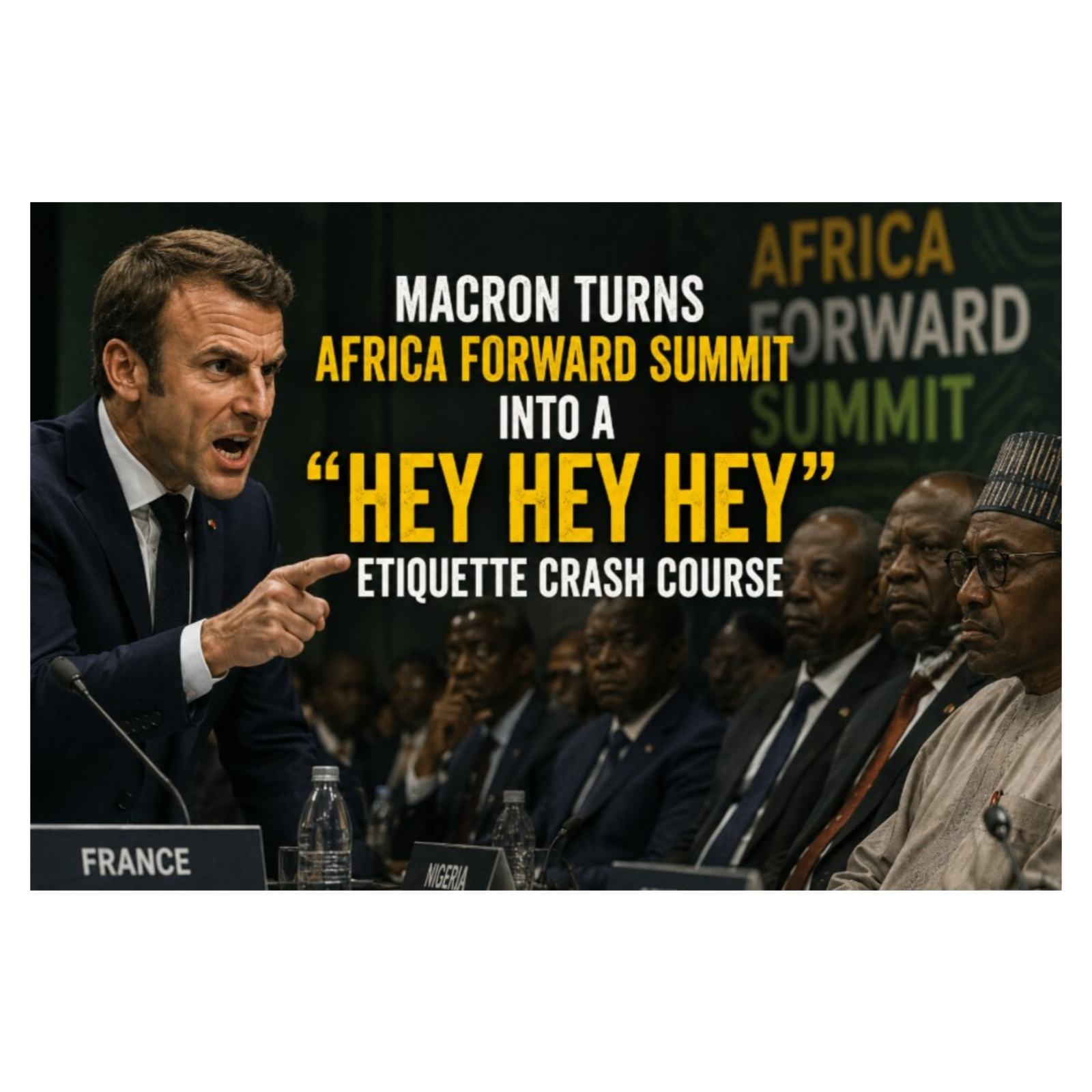  Hey Hey Hey, shut up (you niggers) – Macron shuts up people disturbing him in Kenya episode artwork
