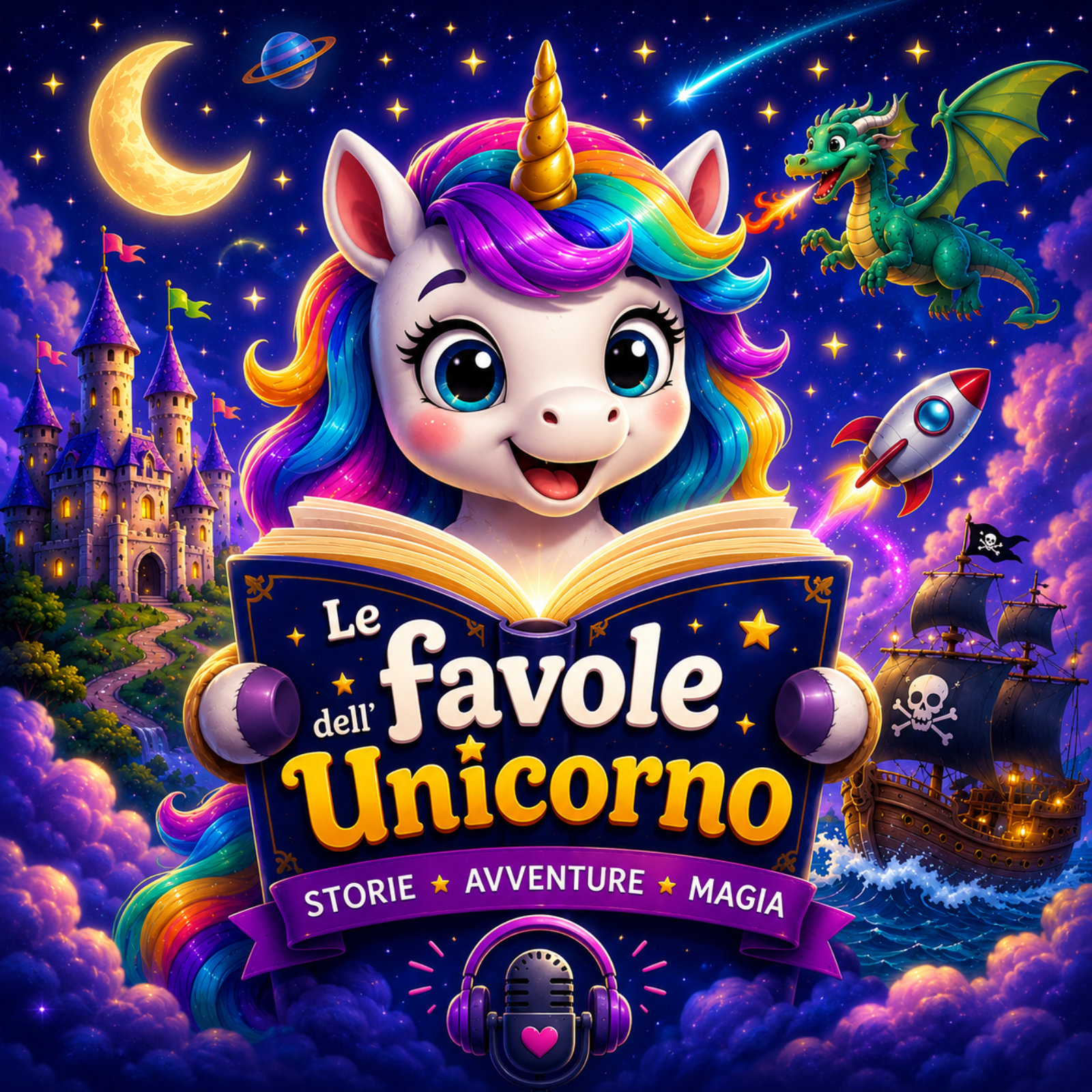 Copertina di Le favole dell'unicorno
