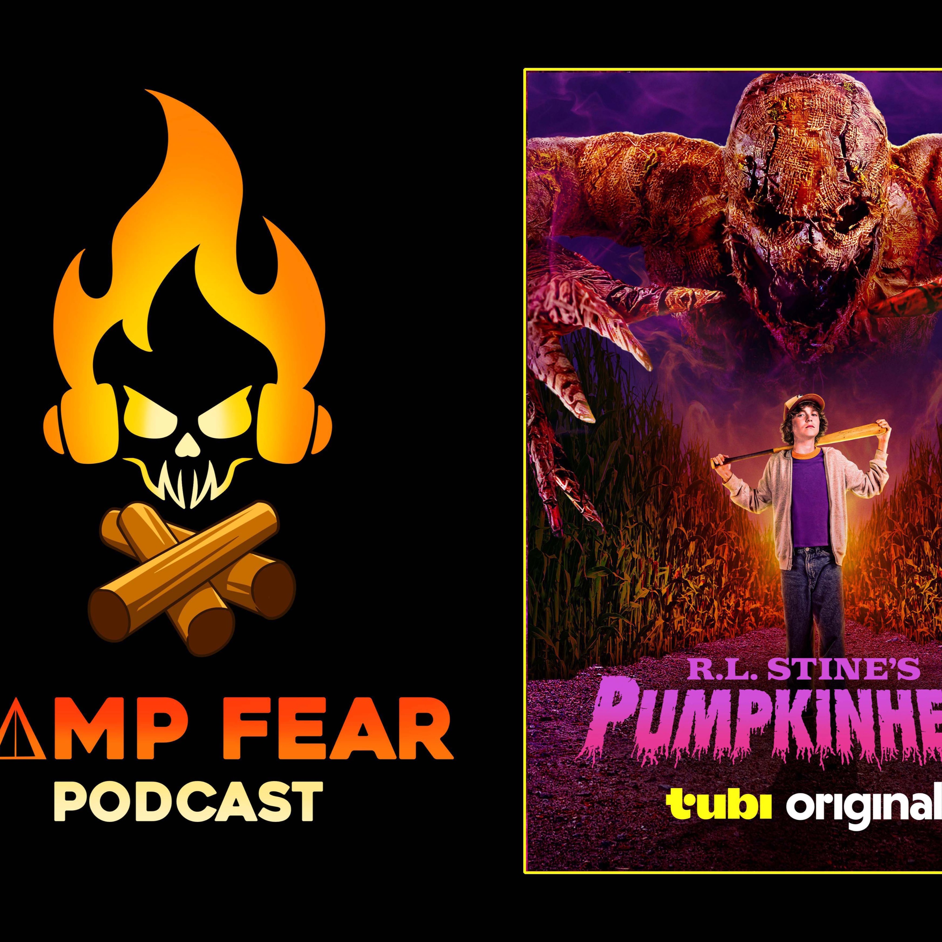 Fearopoly presents Camp Fear Podcast discusses Tubi Horror Original R.L. Stine's Pumpkinhead episode artwork