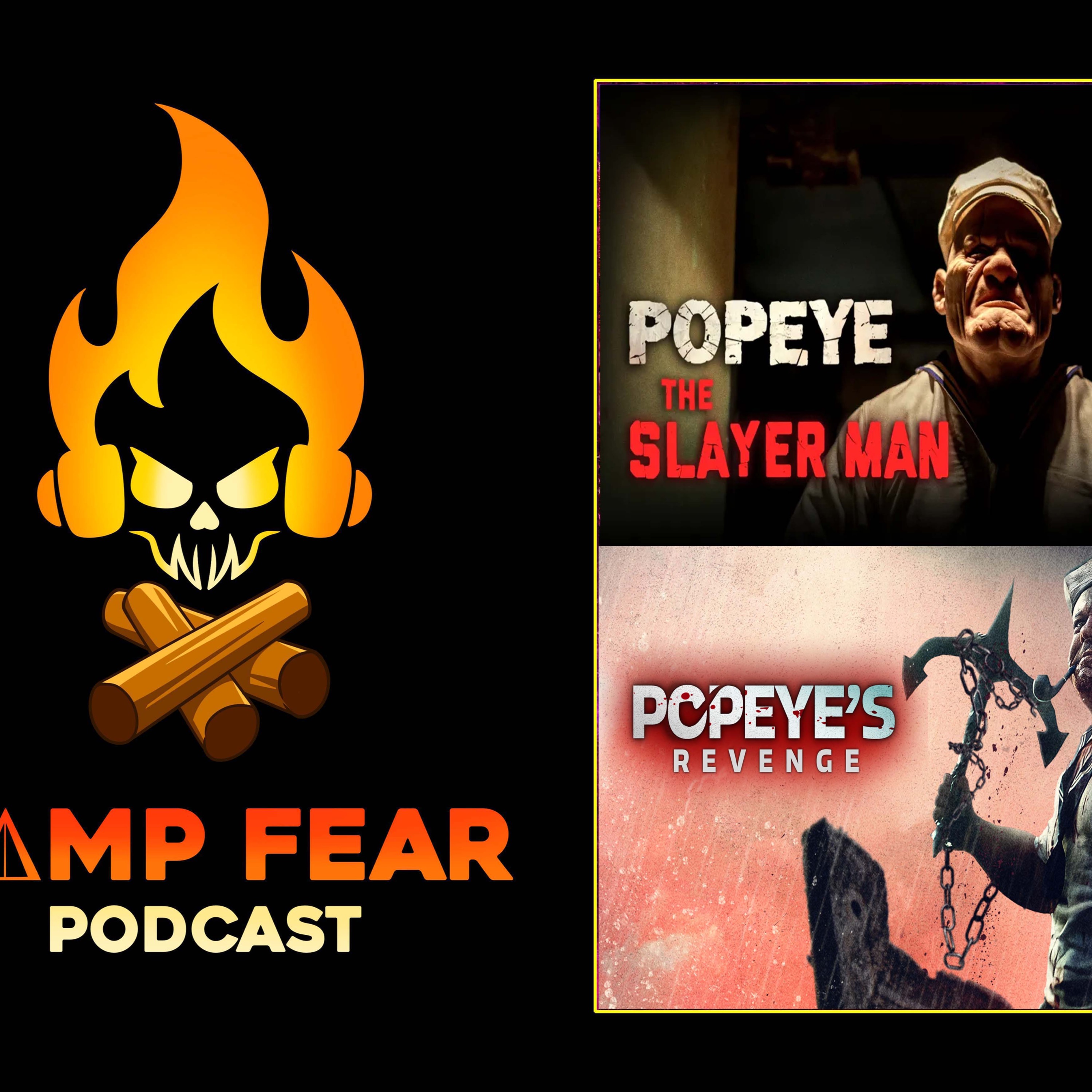 Bunk Bed Special: Fearopoly presents Camp Fear Podcast discusses Popeye the Slayer Man and Popeye's Revenge episode artwork