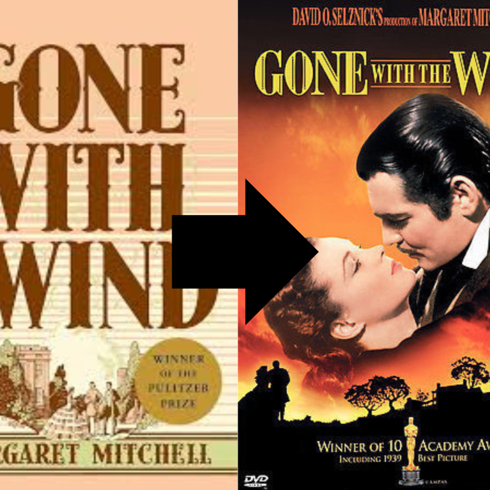 Movie vs. Book! All the changes from page to screen in Gone with the Wind