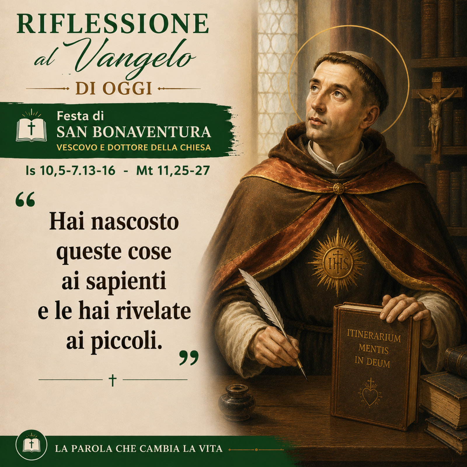Riflessione di Fra Giovanni al Vangelo del giorno - Mt 11,25-27 episode artwork