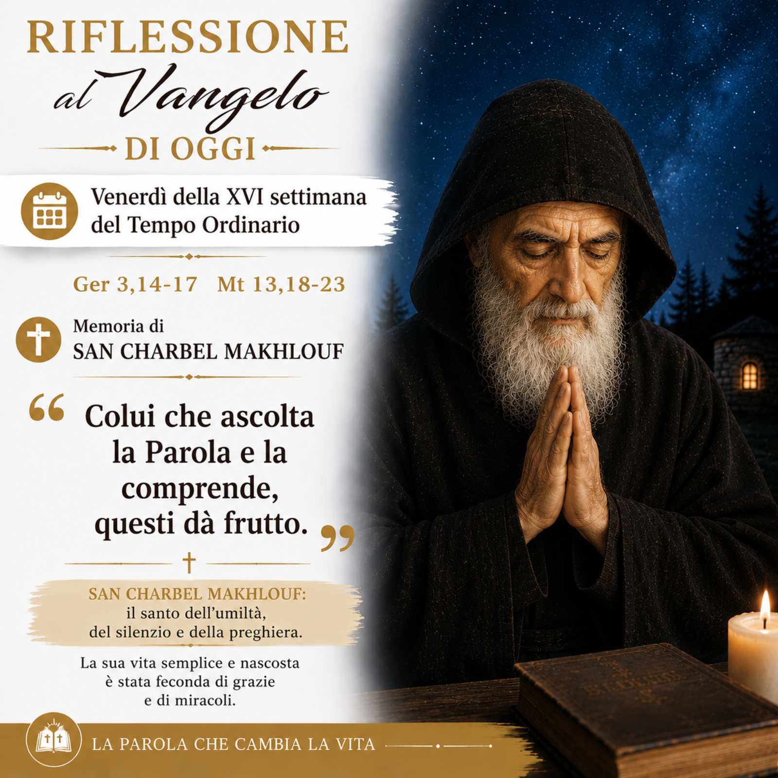Mt 13,18-23: Colui che ascolta la Parola e la comprende, questi dà frutto. episode artwork