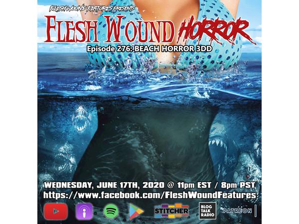 Flesh Wound Radio - Episode 276: Beach Horror 3DD (6/17/2020) episode artwork