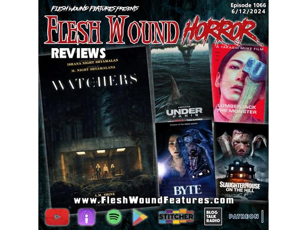 Flesh Wound HORROR -Episode 1066: All New Reviews including THE WATCHERS episode artwork