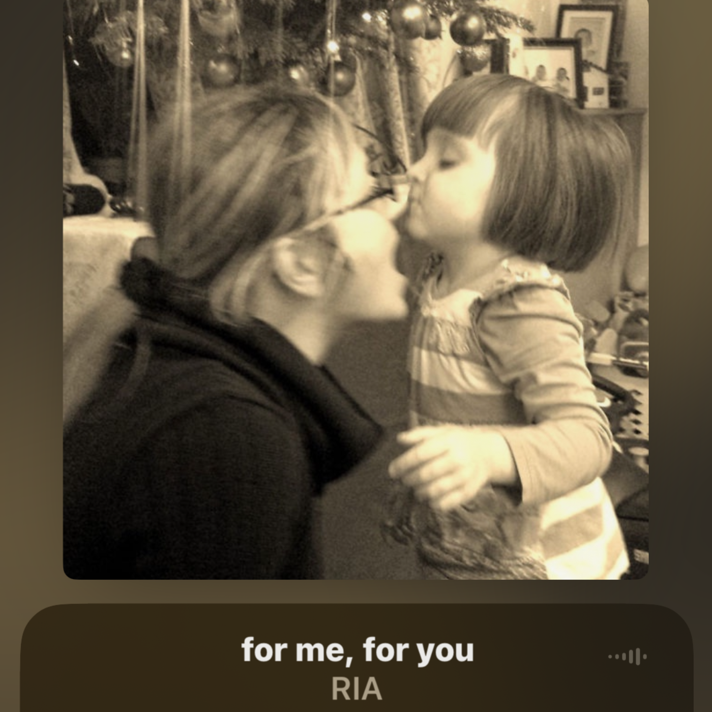 for me, for you