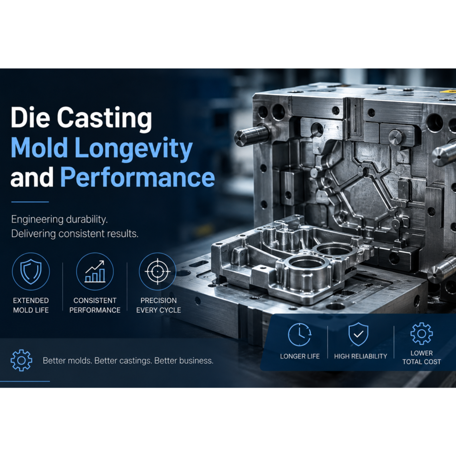 Die casting mold lifetime and long lasting episode artwork