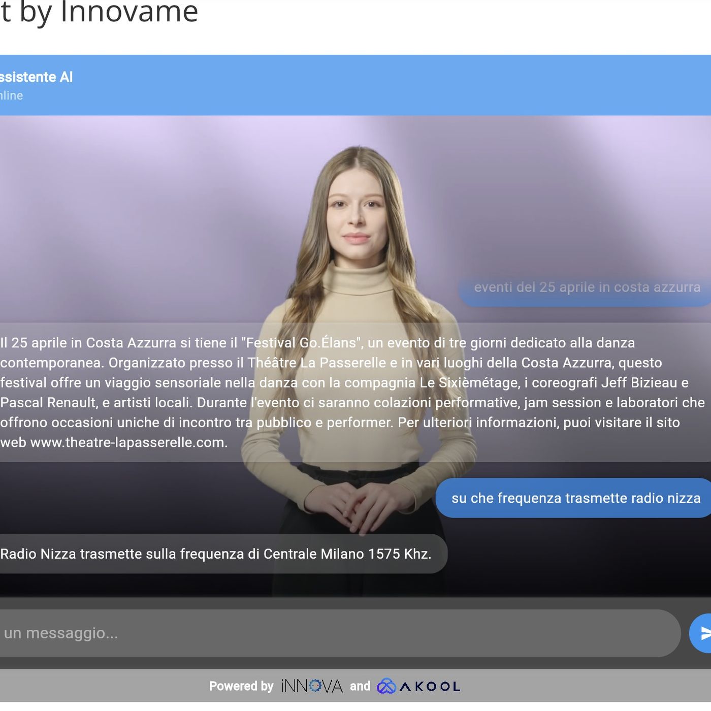 Radio Nizza lancia il chat bot informativo basato sulla IA di Innovame episode artwork