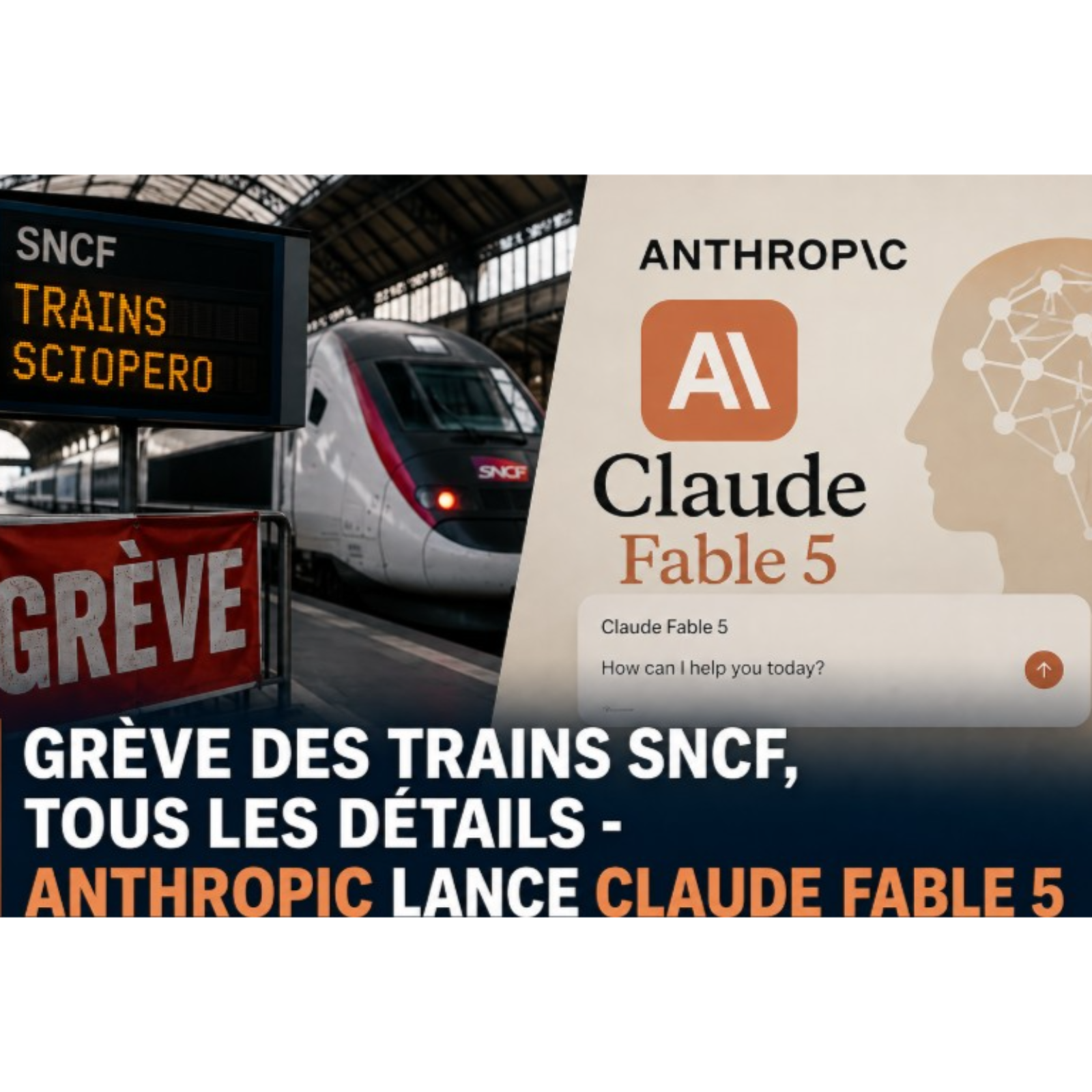 Sciopero Treni SNCF, tutti i dettagli -  Anthropic lancia Claude Fable 5 - Violenze sui minori in Francia, "Impossible trattare tutti i casi"  - Meteo Parigi Monte Carlo Milano e NY  episode artwork