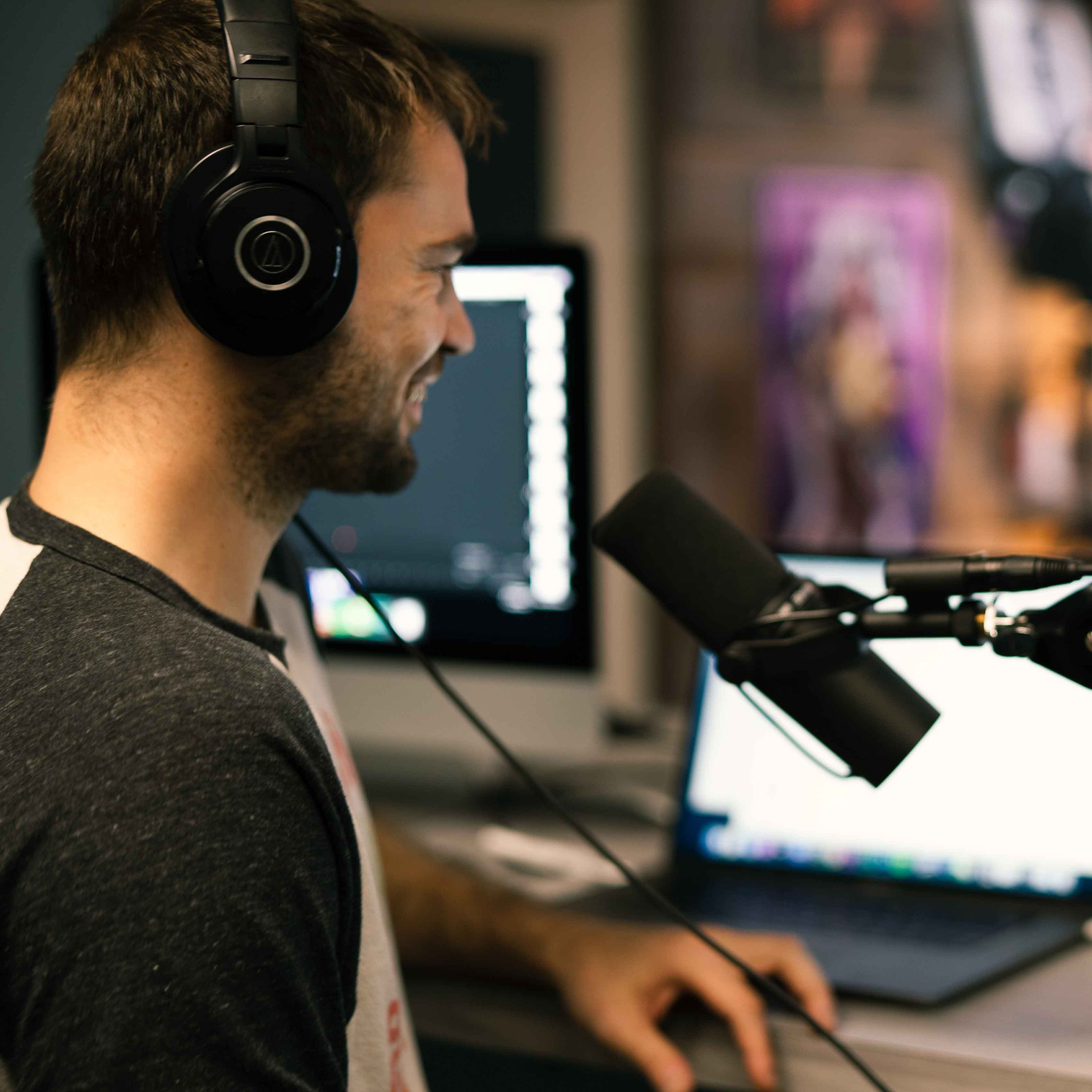 Man challenges podcast artwork