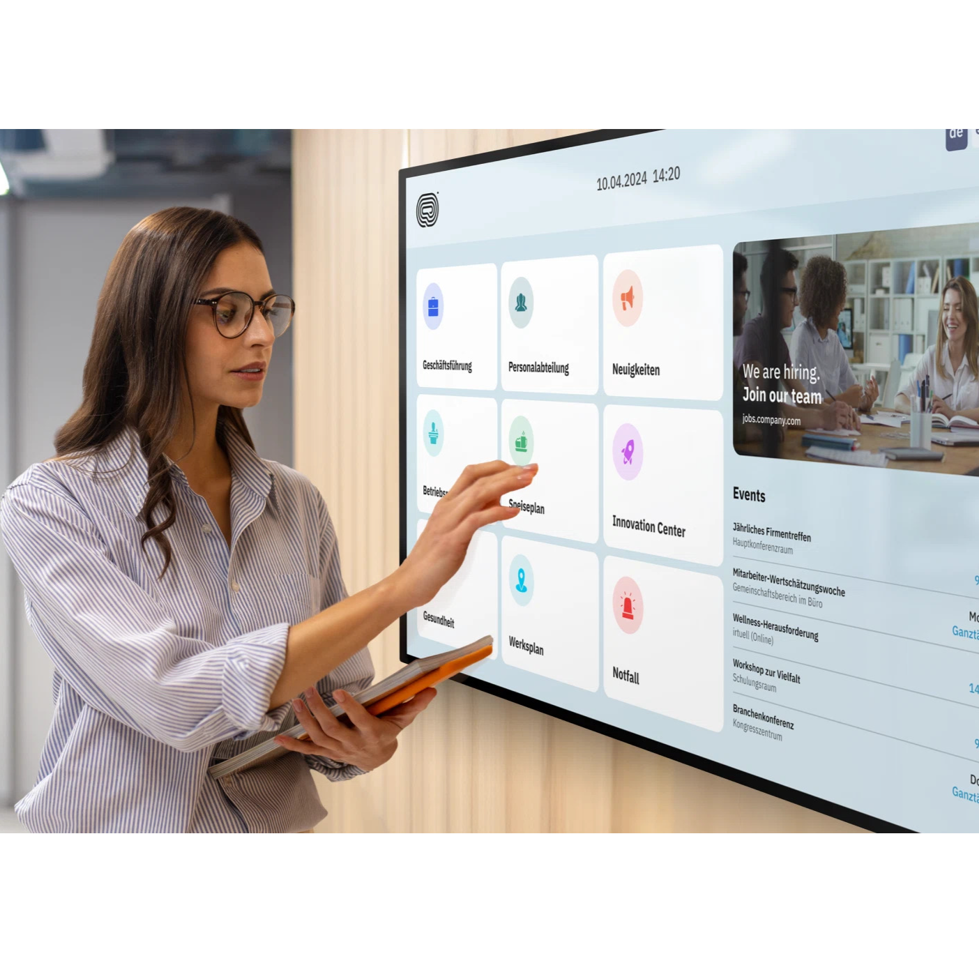 Informationsmanagement mit digitalem schwarzen Brett