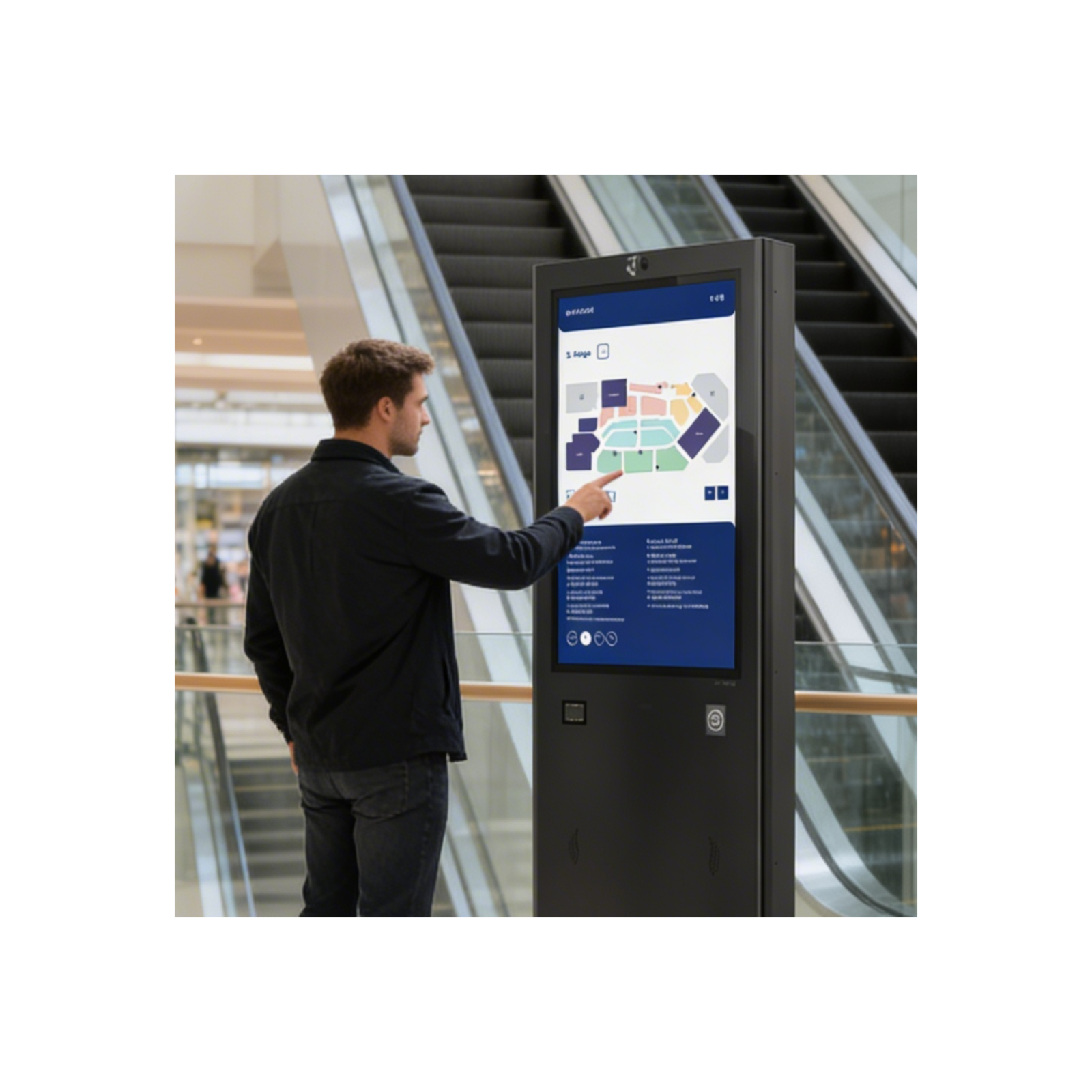 Digitale Besucherlenkung durch Wayfinding Infoscreens und Kiosk-Systeme