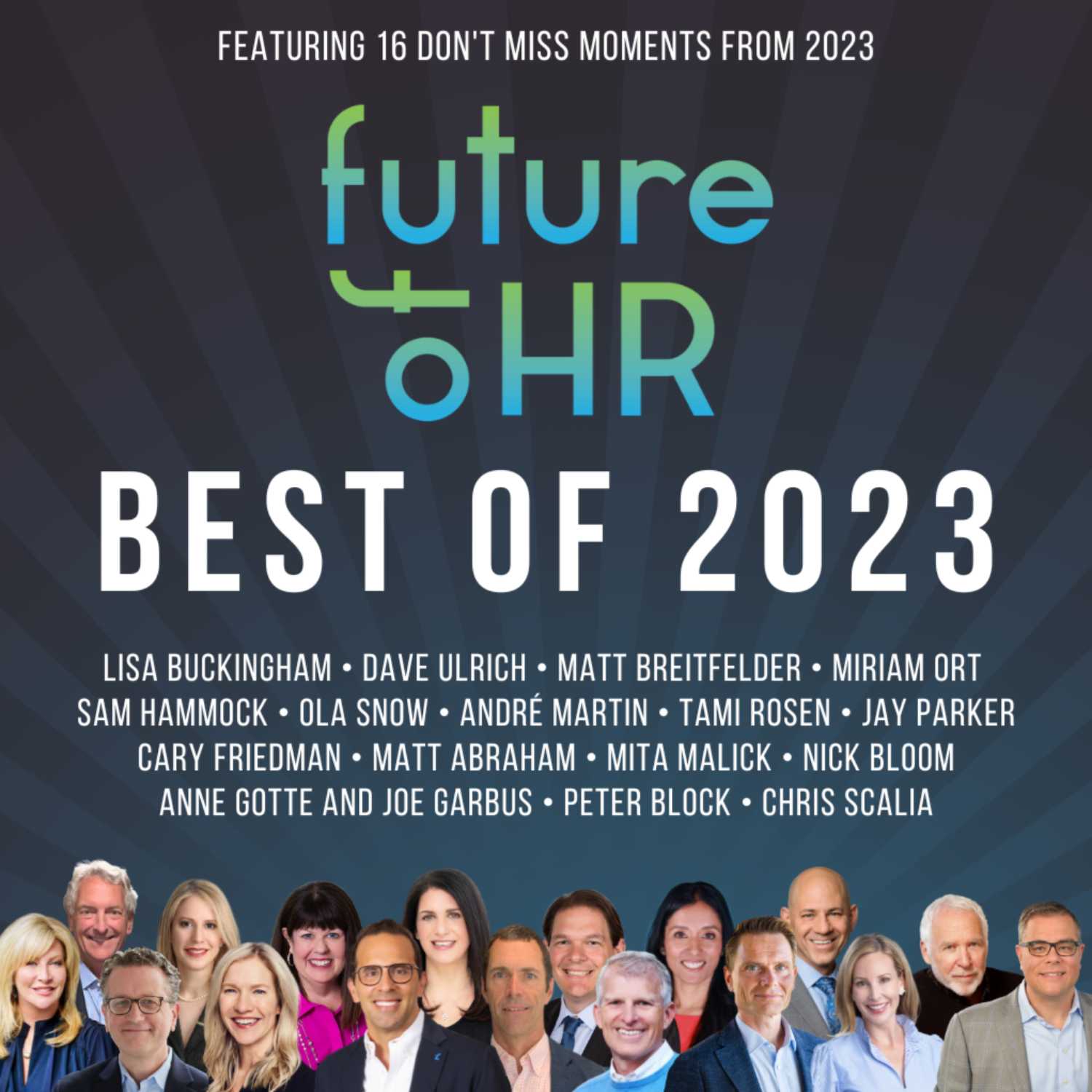 “Best of 2023" featuring the top insights and moments on the Future of HR podcast in 2023