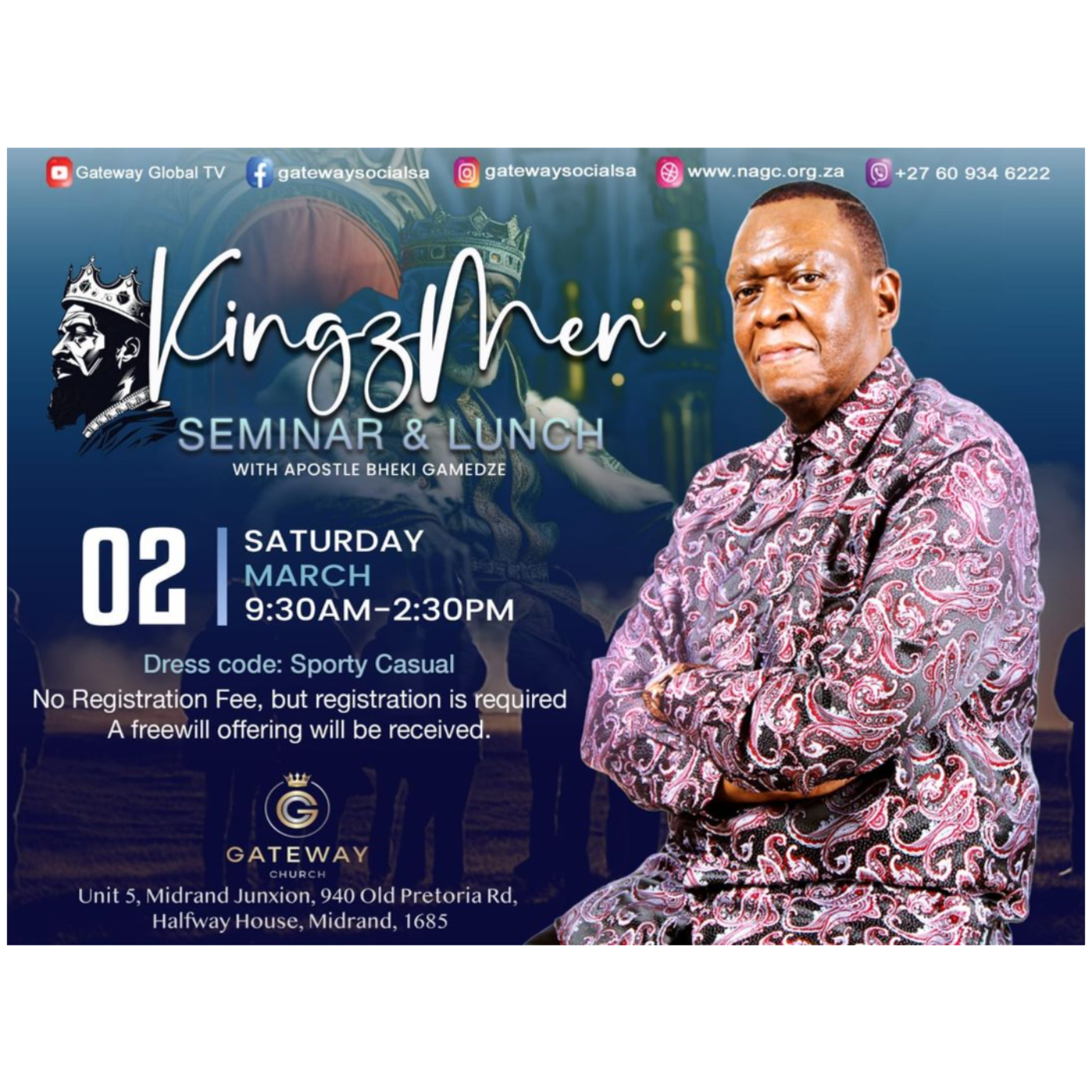 KingzMen Seminar with Apostle Bheki Gamedze  Session 1