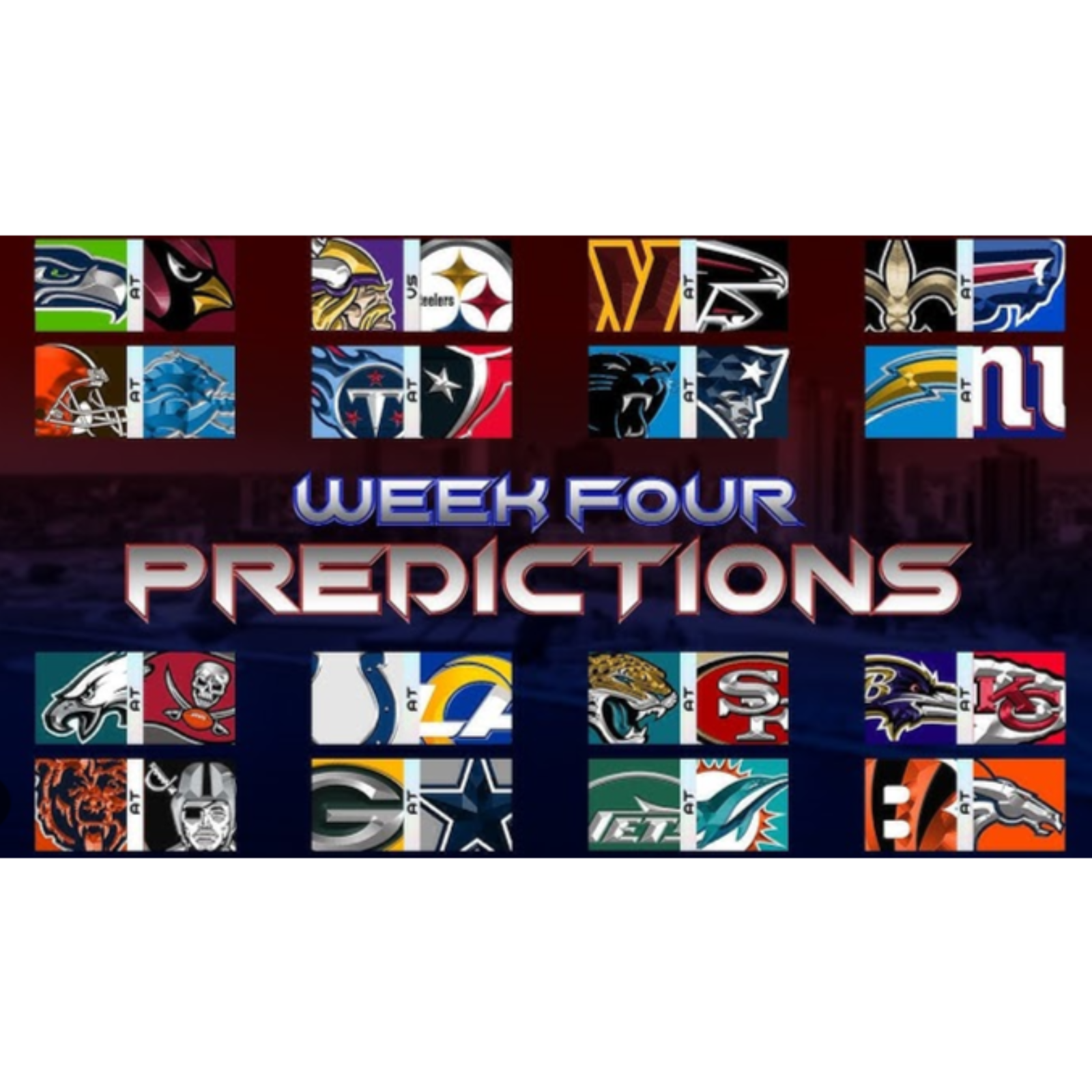 Episode 24 - NFL Week 4 Sunday Preview, Predictions and Best Bets! episode artwork