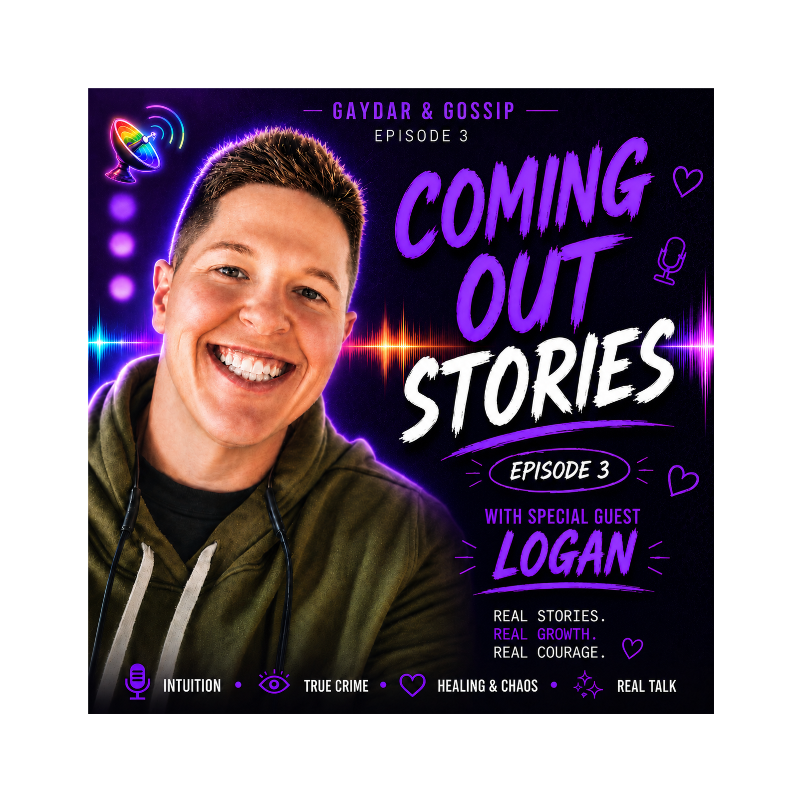 Coming out stories - Special guest Logan episode artwork